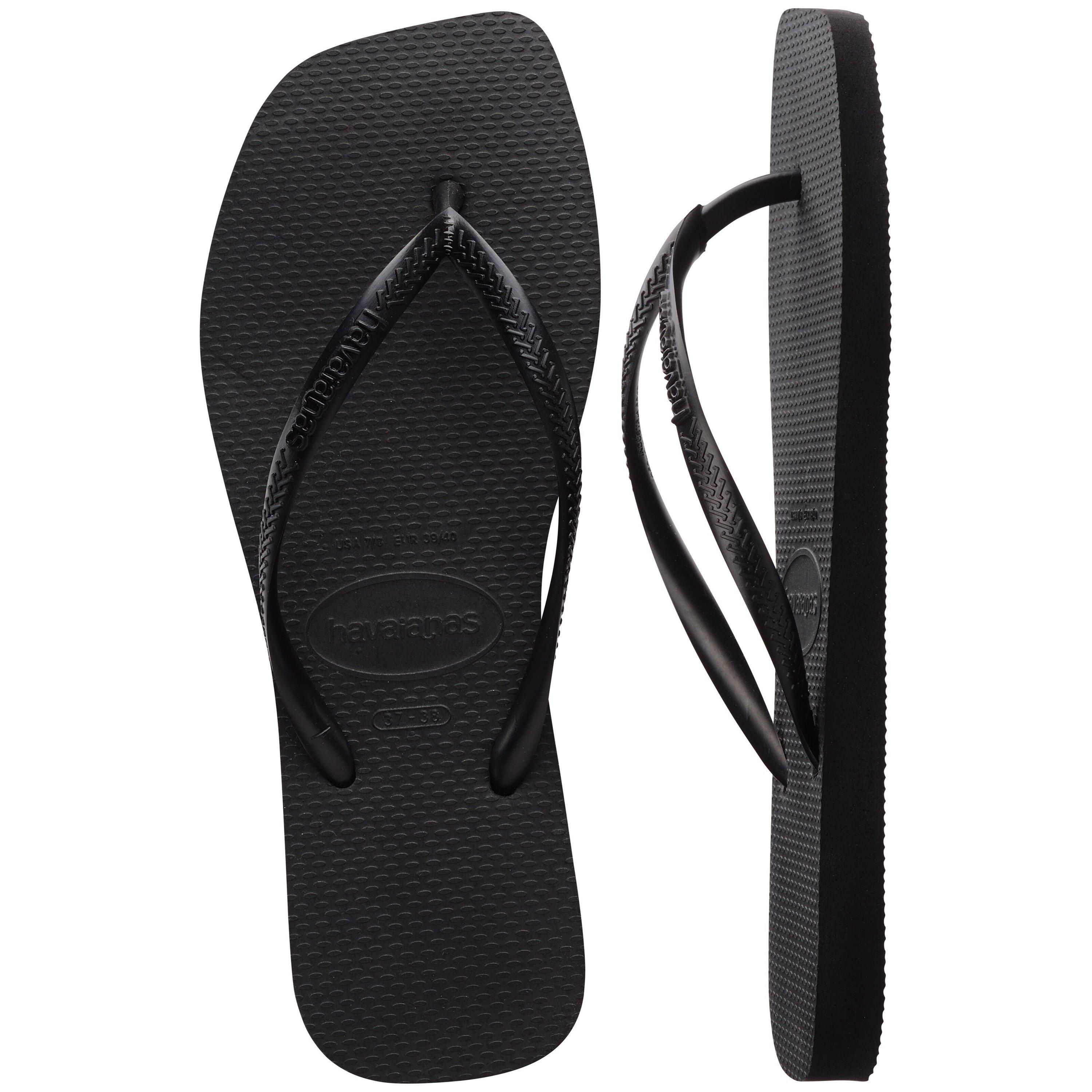Black - Havaianas - Women's Slim Square Flip Flops - 4
