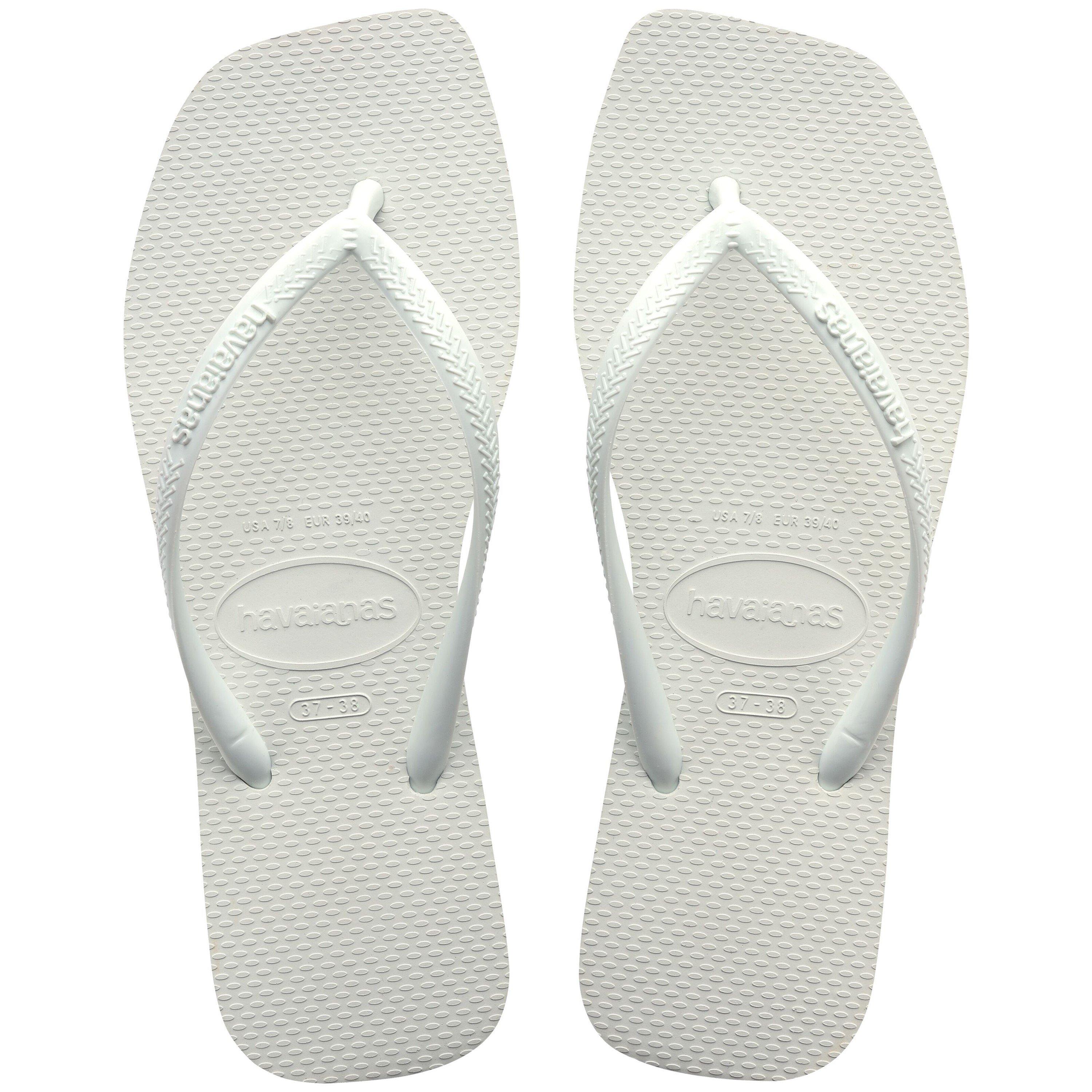 Havaianas Women's Slim Square Flip Flops - White - UK 4.5/5 EU 37/38