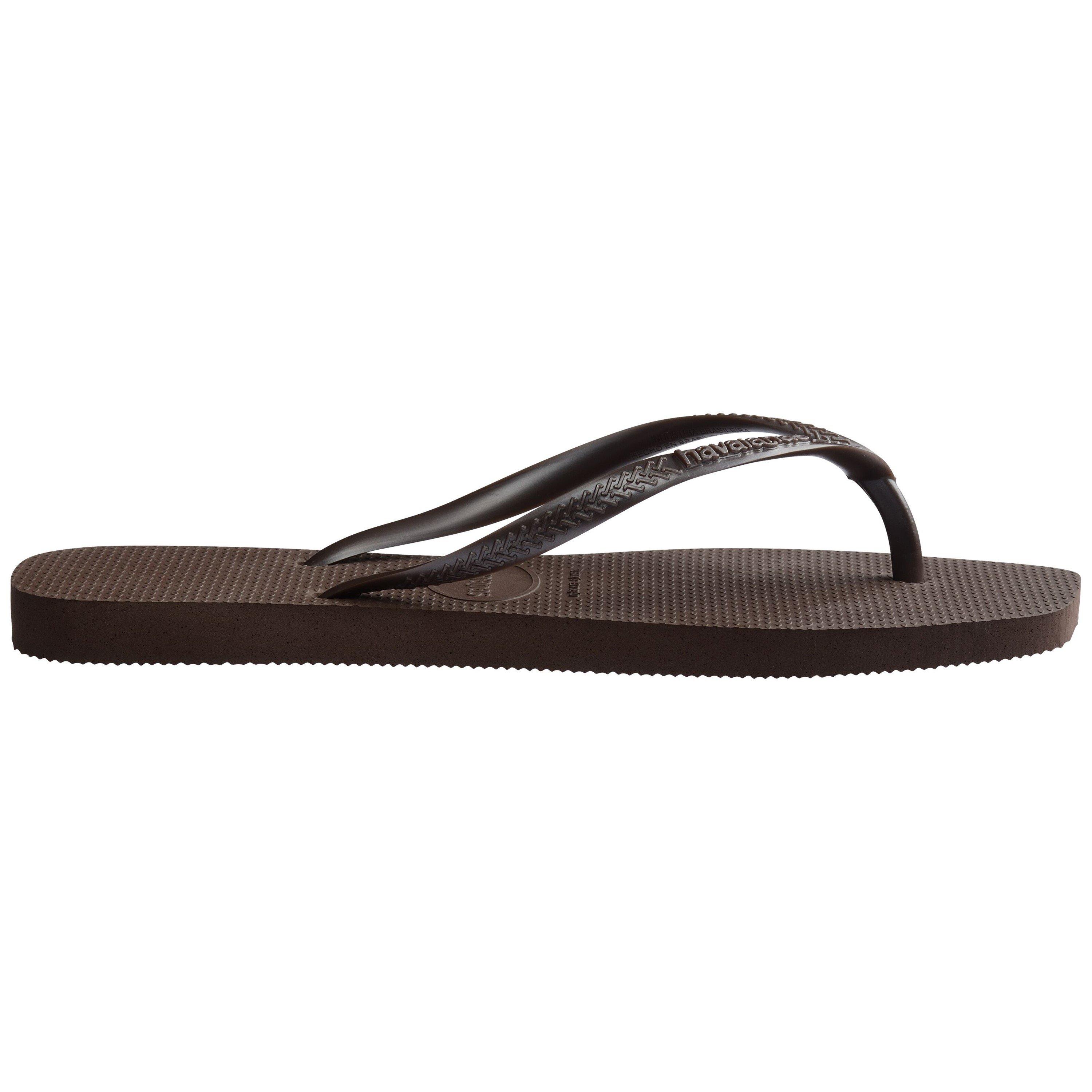 Dark Brown - Havaianas - Women's Slim Square Flip Flops - 2