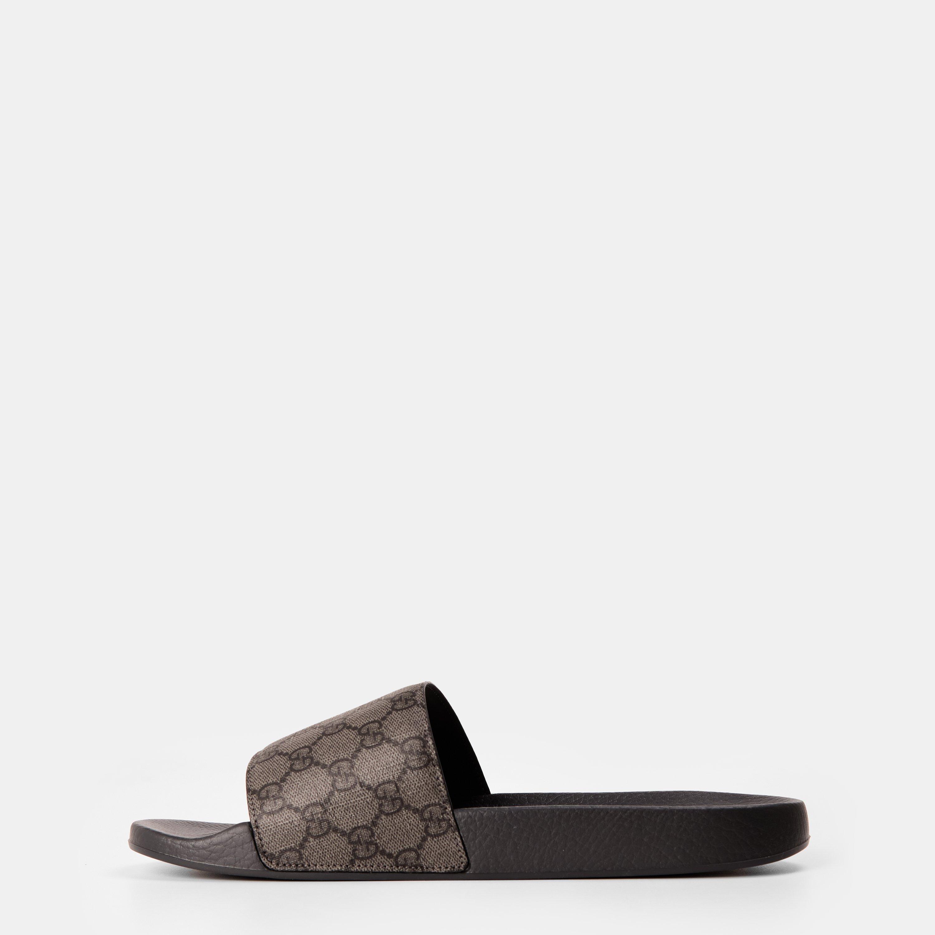 Grey/Black GG - Gucci - GG Slide Sandals - 2