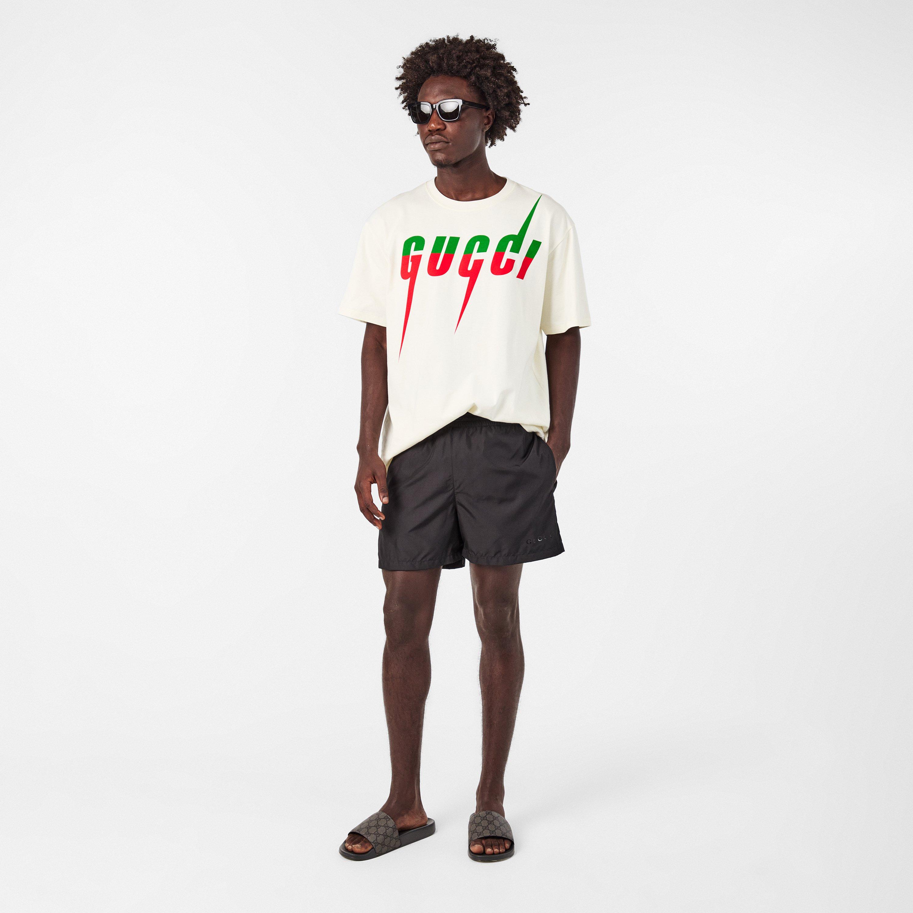 Grey/Black GG - Gucci - GG Slide Sandals - 7