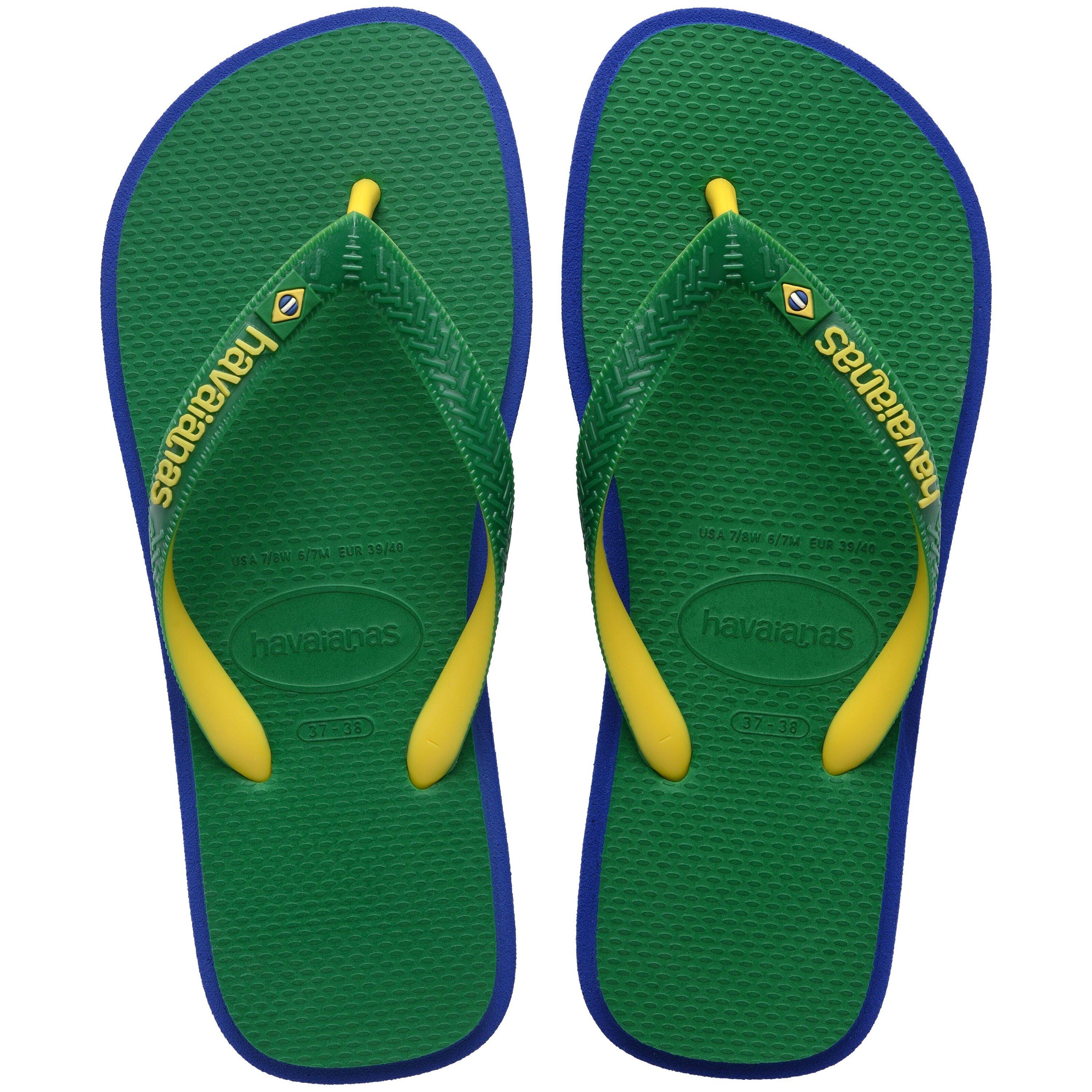 Havaianas Women's Brasil Twist Flip Flops - Green - UK 3/4 EU 35/36