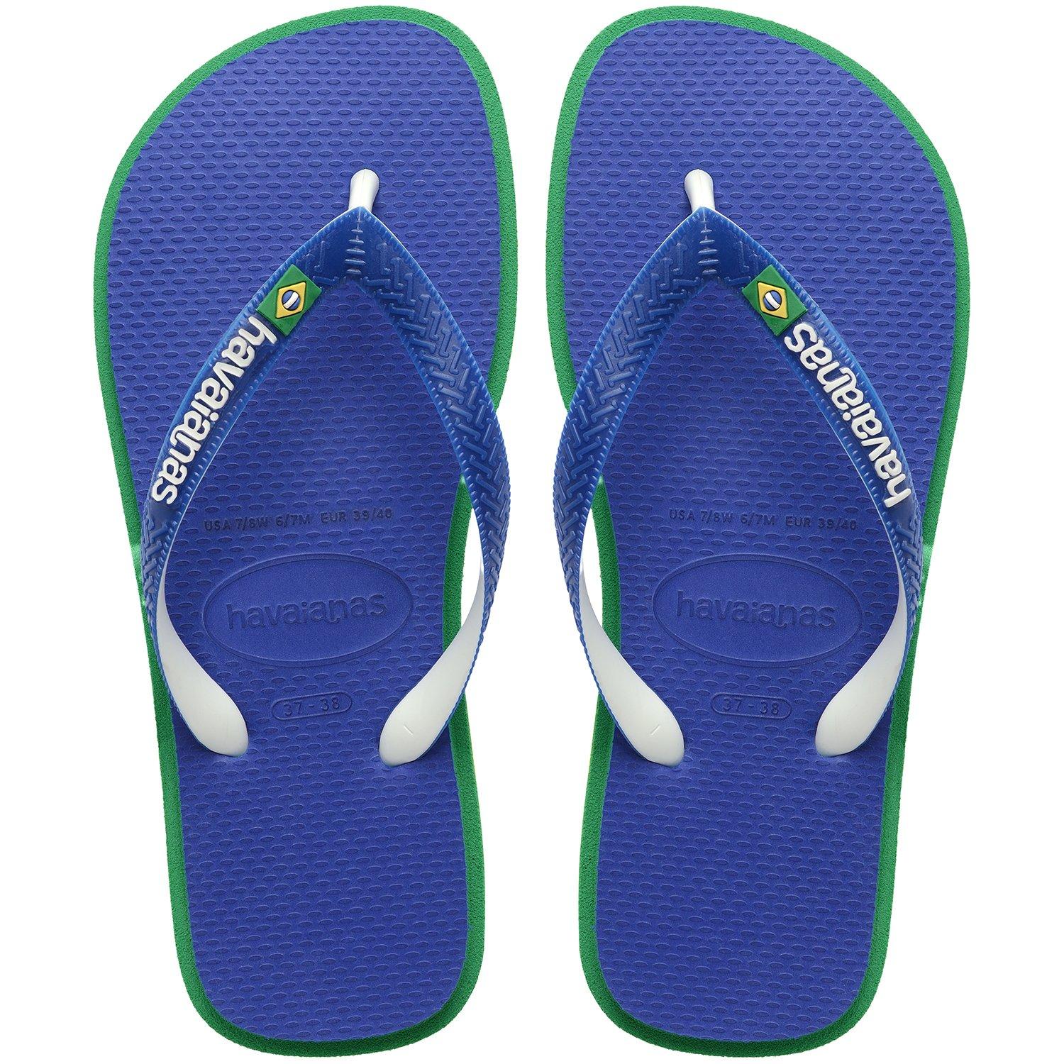 Havaianas Women's Brasil Twist Flip Flops - Marine Blue - UK 3/4 EU 35/36