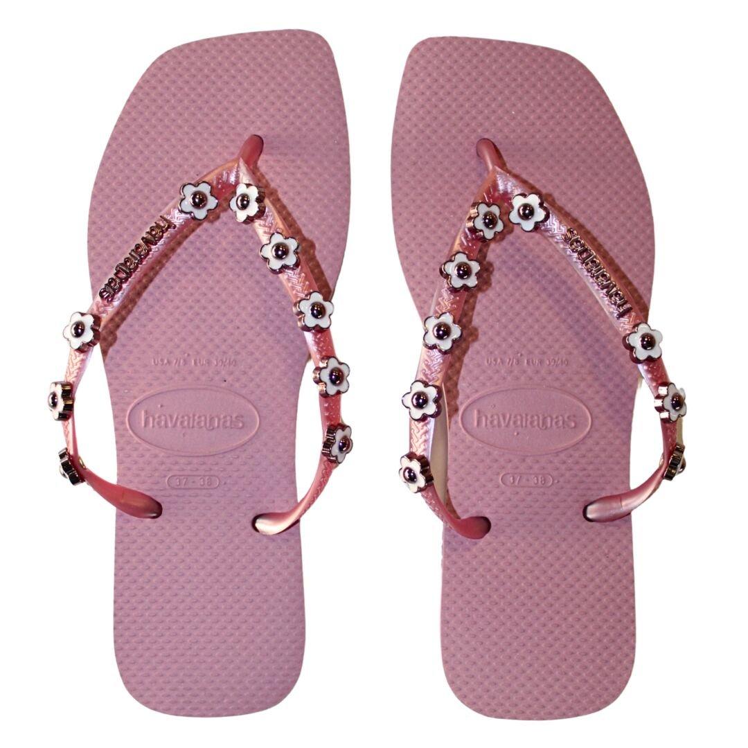 Havaianas Women's Square Stylish Flip Flops - Crocus Rose - UK 4.5/5 EU 37/38