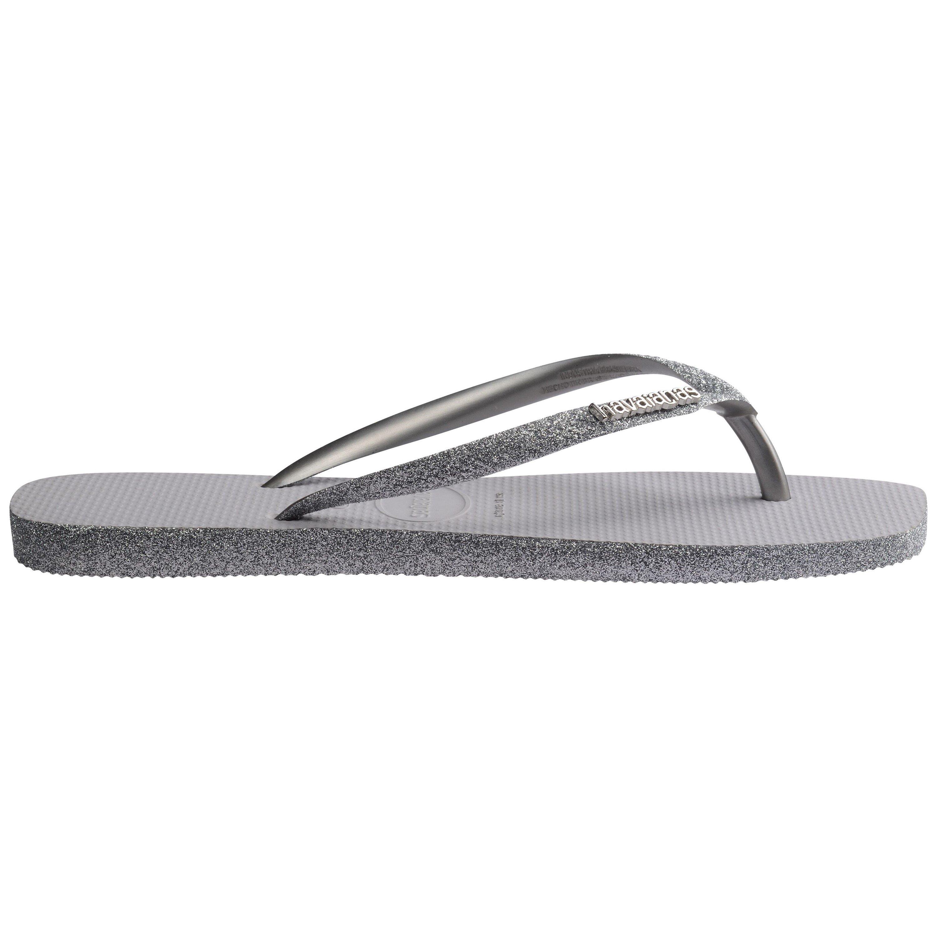 Ice Grey - Havaianas - Women's Square Sparkle Flip Flops - 3