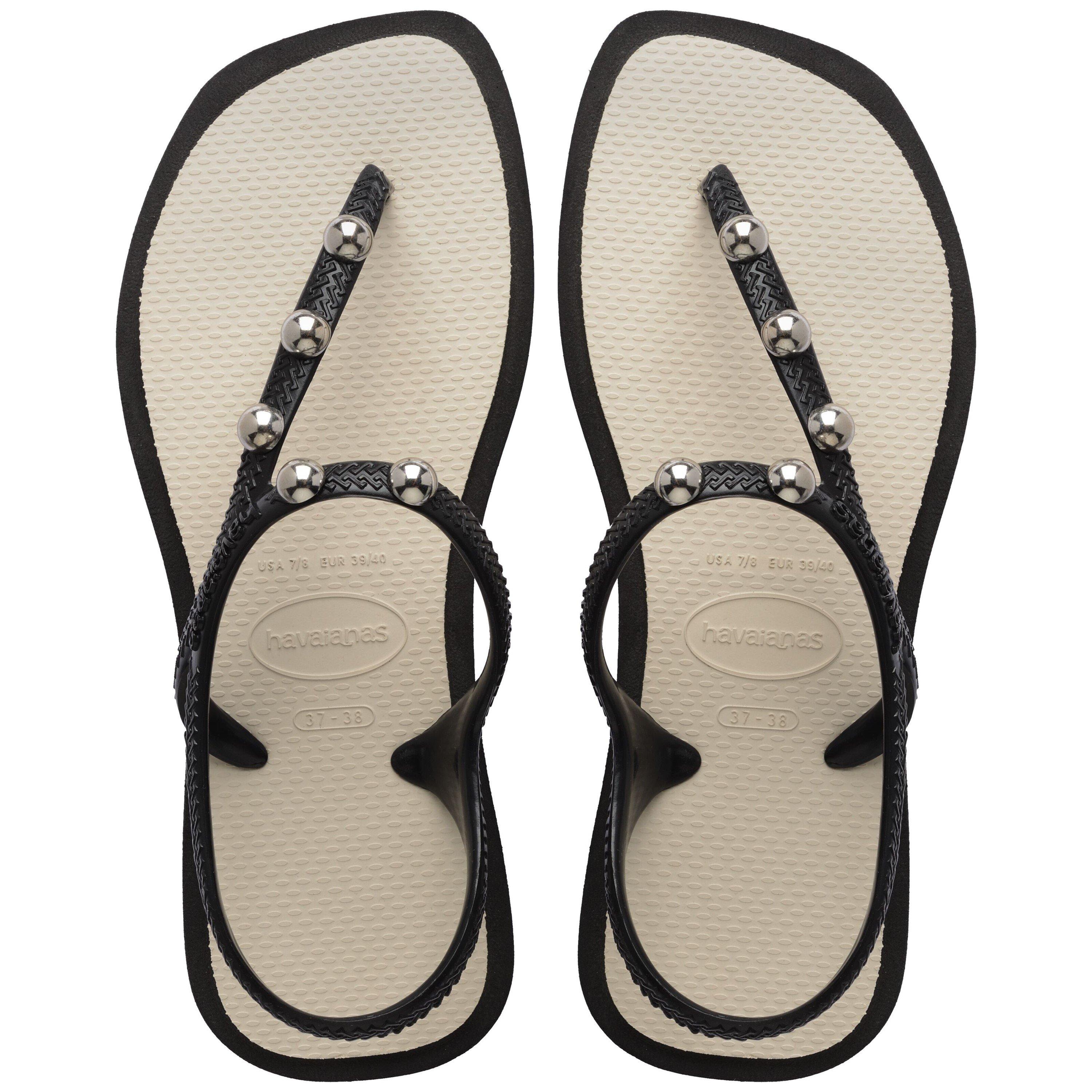 Black/Beige - Havaianas - Women's Flash Fusion Flip Flops - 1