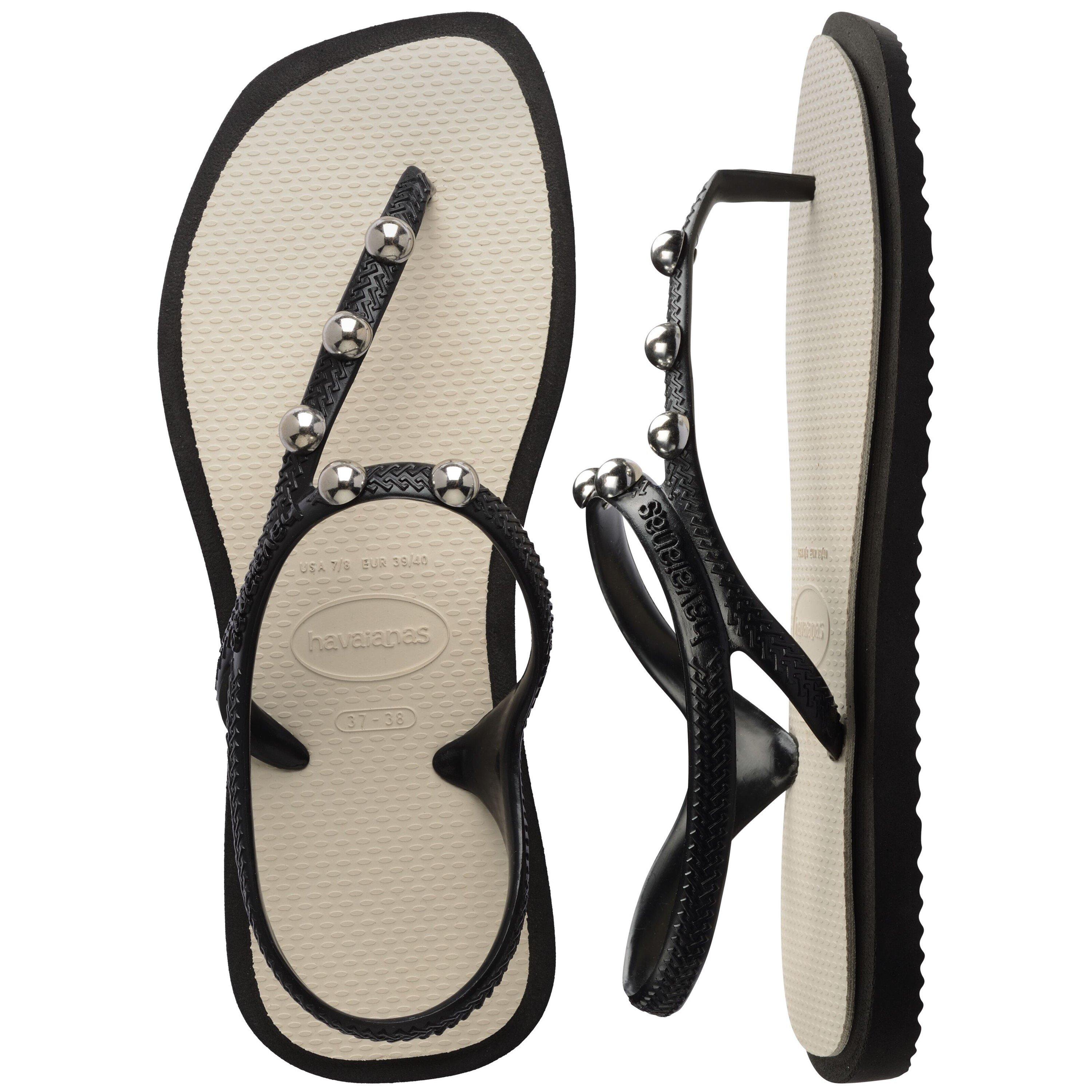 Black/Beige - Havaianas - Women's Flash Fusion Flip Flops - 5