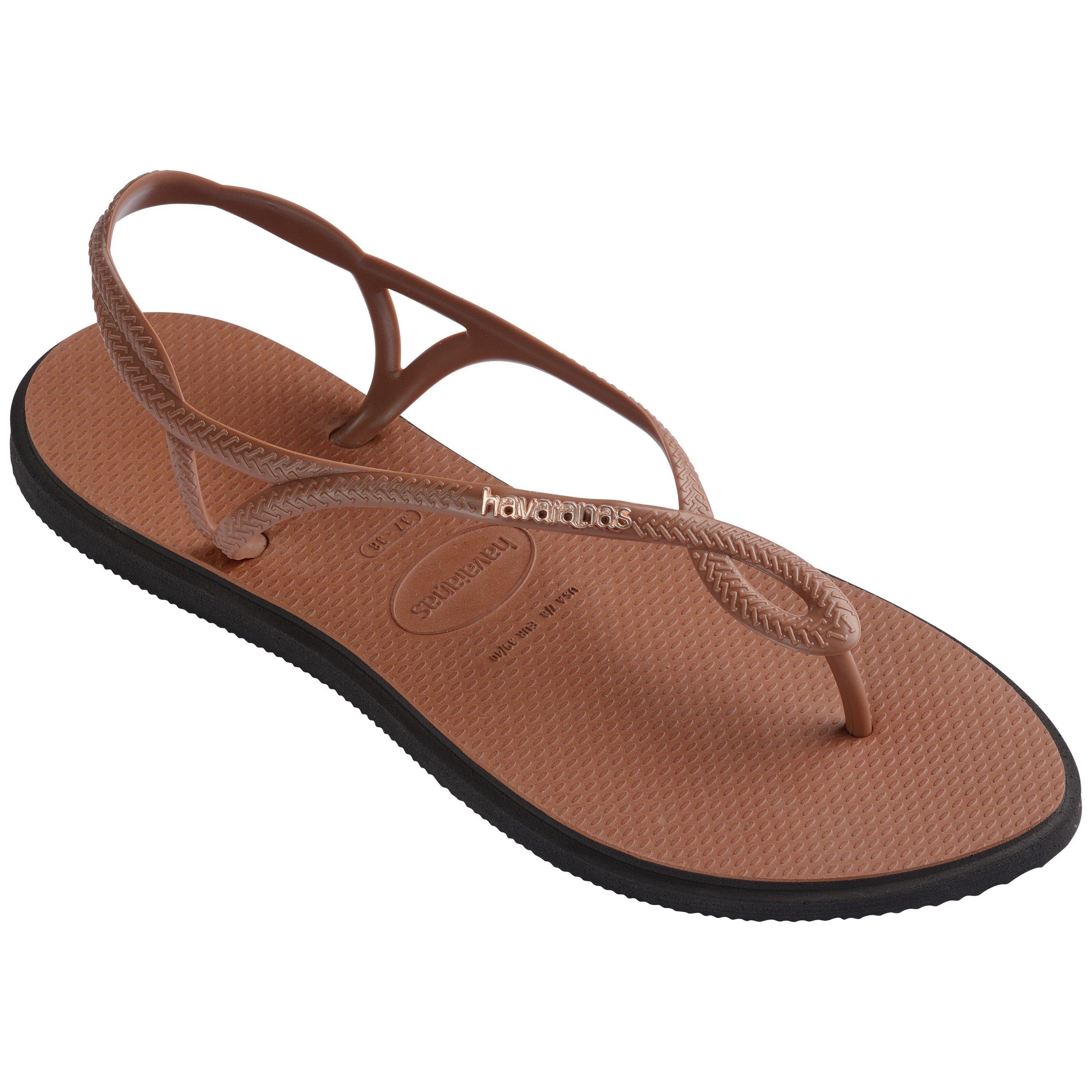 Rust/Black - Havaianas - Women's Luna Point Flip Flops - 2