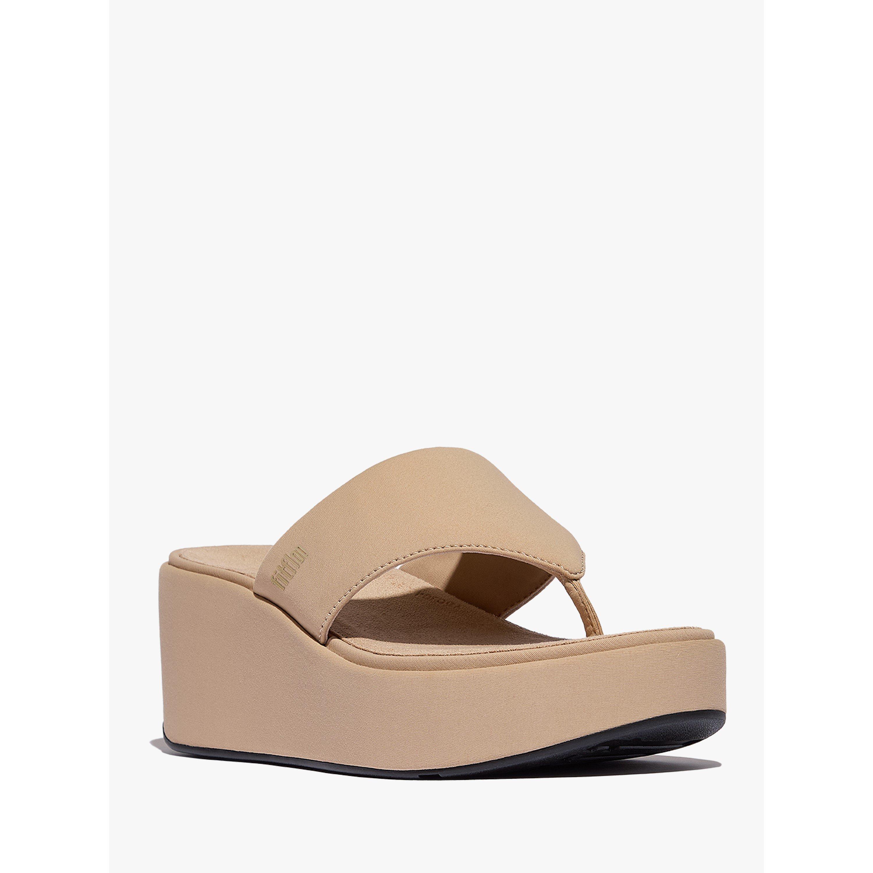 Beige - Fitflop - Women's Wedge Heeled Sandals - 3