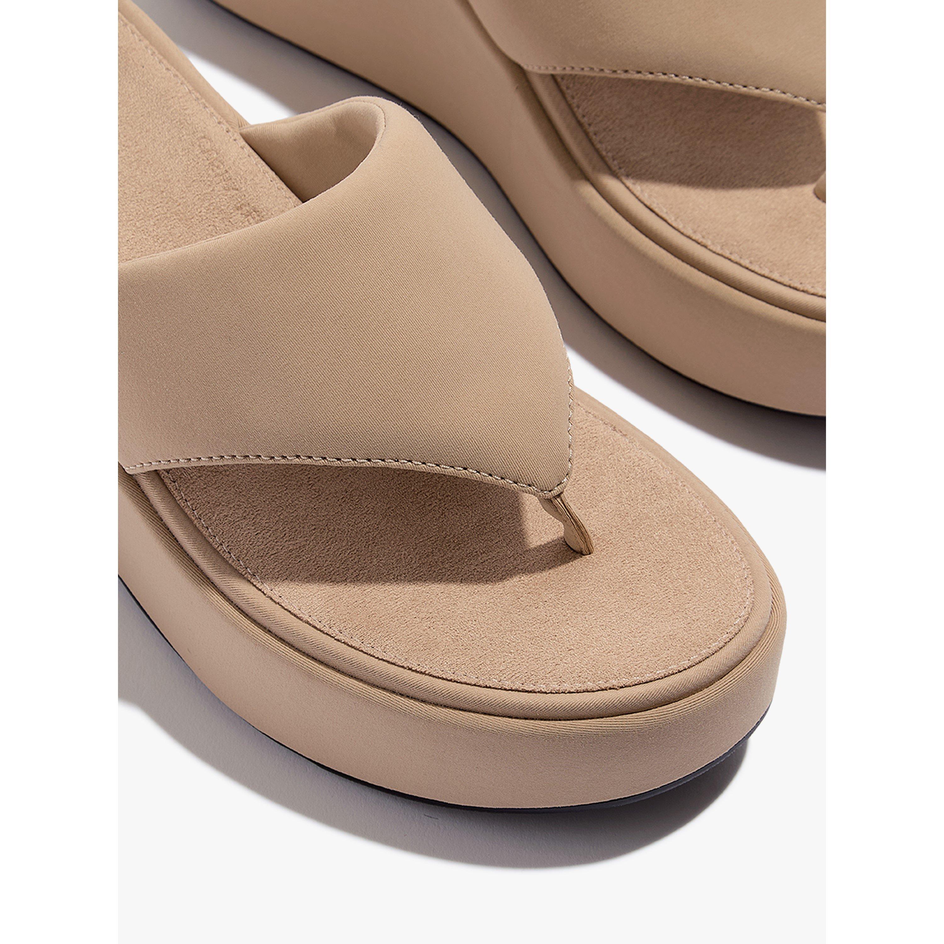 Beige - Fitflop - Women's Wedge Heeled Sandals - 4