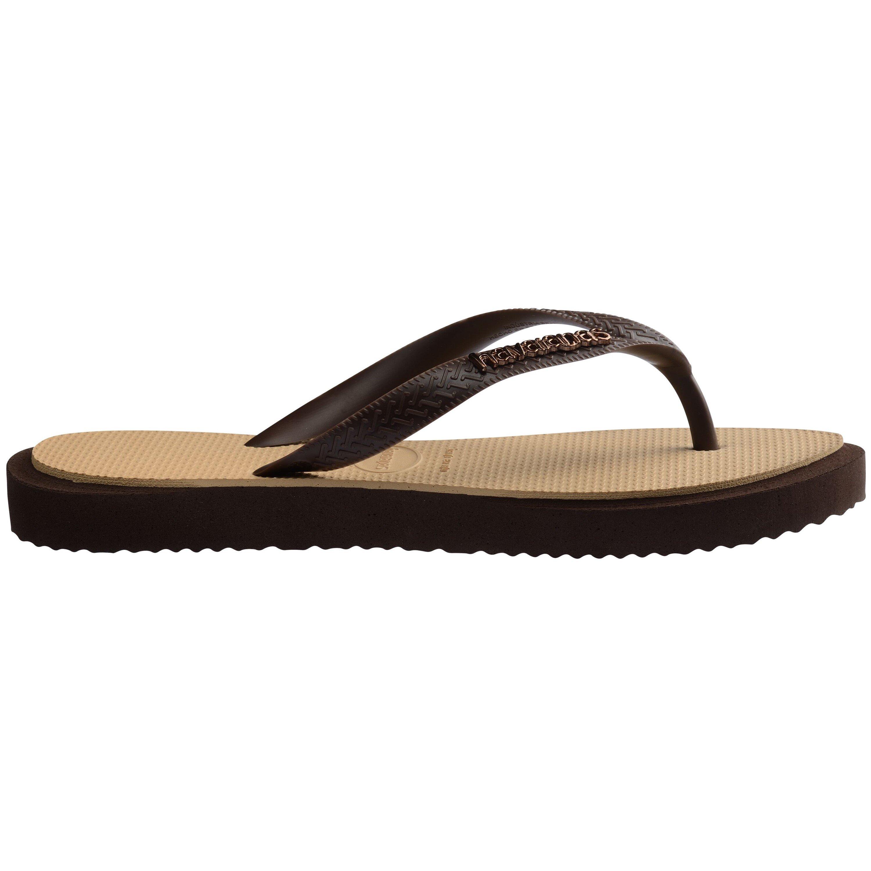 Brown/Golden - Havaianas - Women's Top Point Fusion Flip Flops - 3