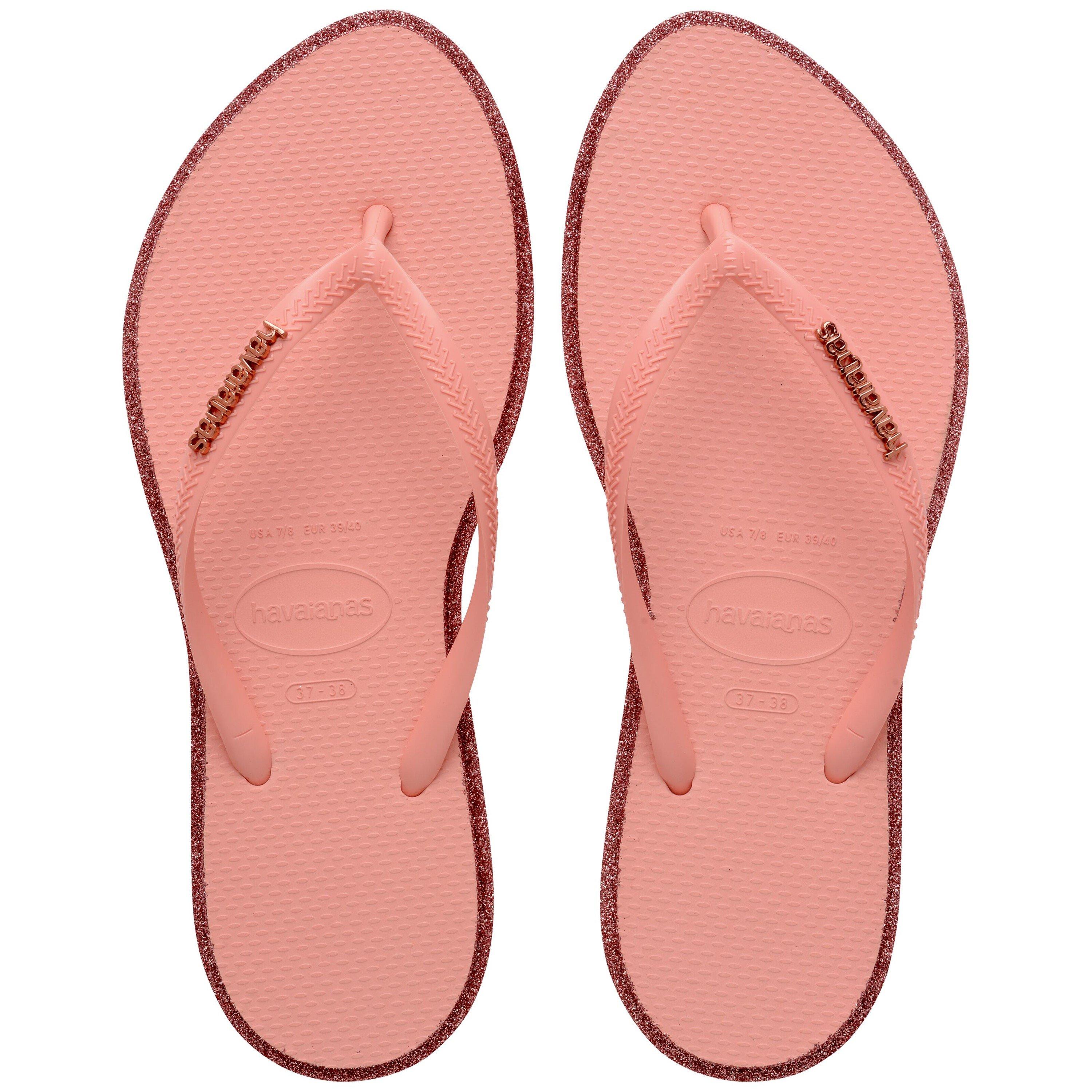 Women's Slim Point Glitter Flip Flops