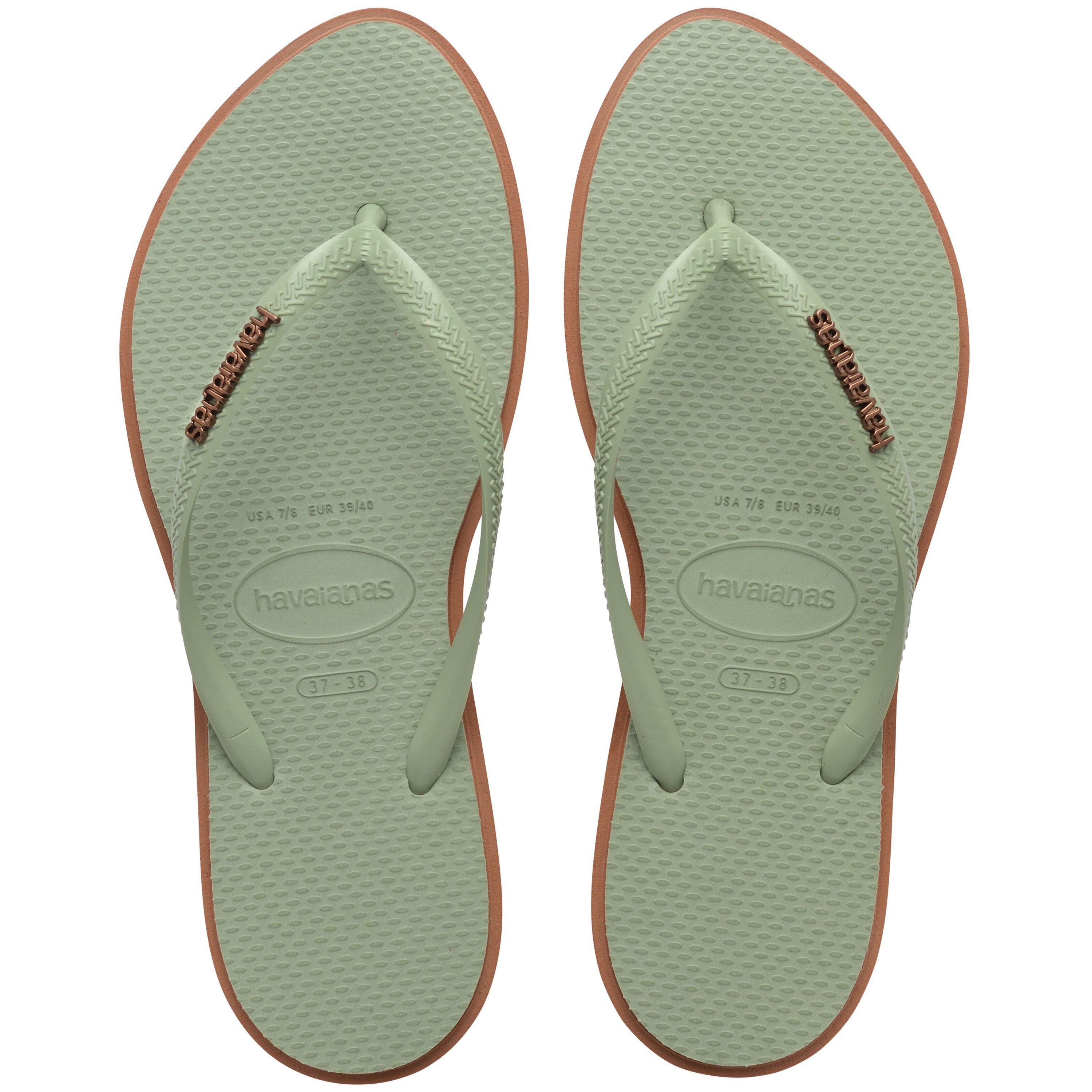 Rust/Green - Havaianas - Women's Slim Point Flip Flops - 1