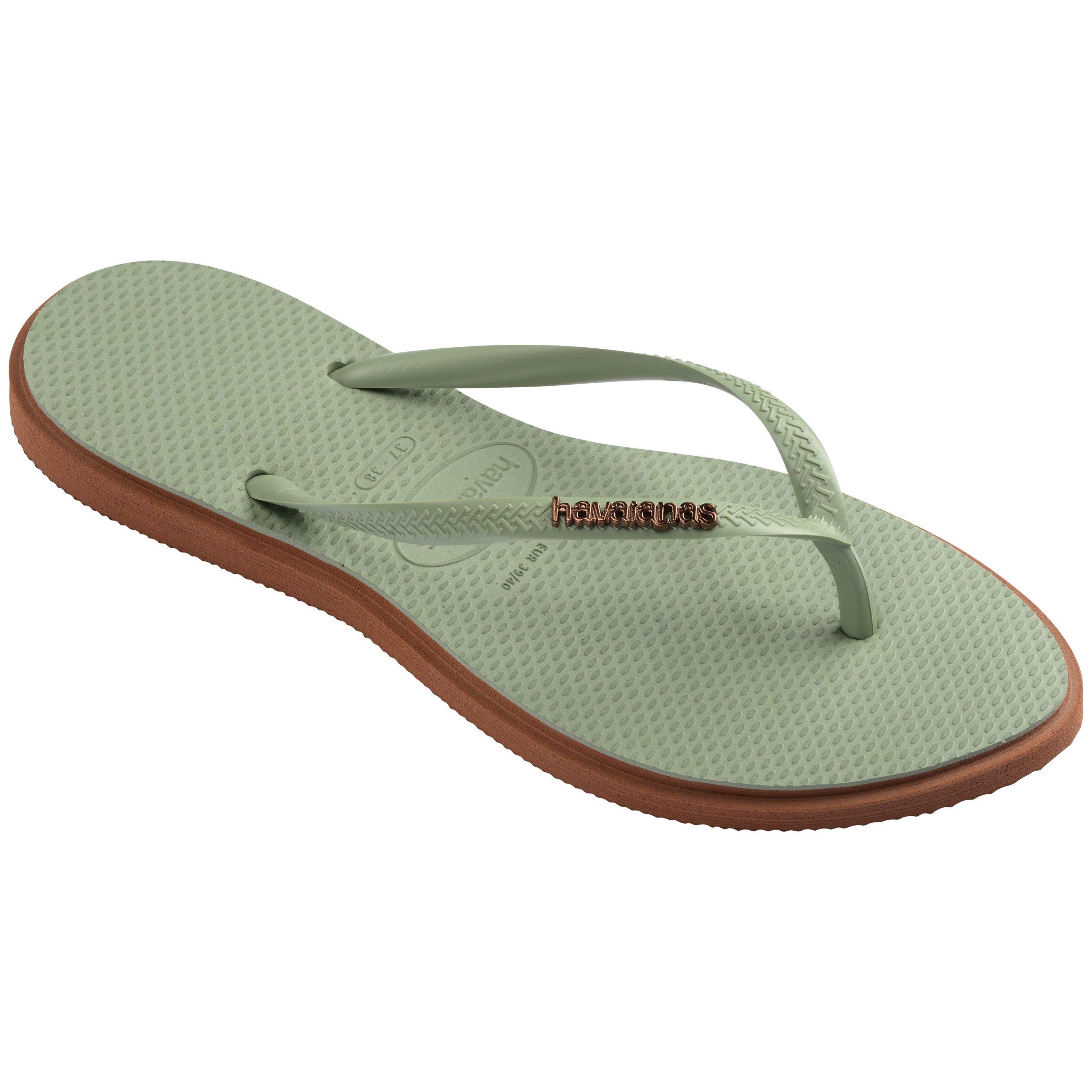 Rust/Green - Havaianas - Women's Slim Point Flip Flops - 2