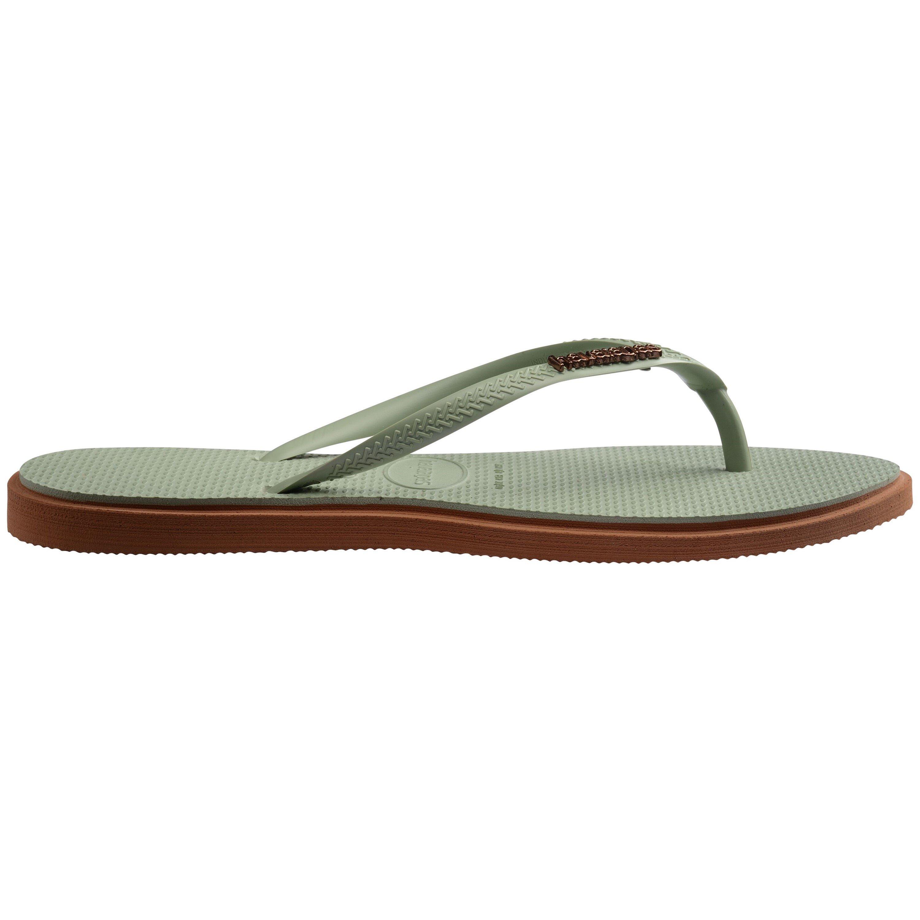Rust/Green - Havaianas - Women's Slim Point Flip Flops - 3