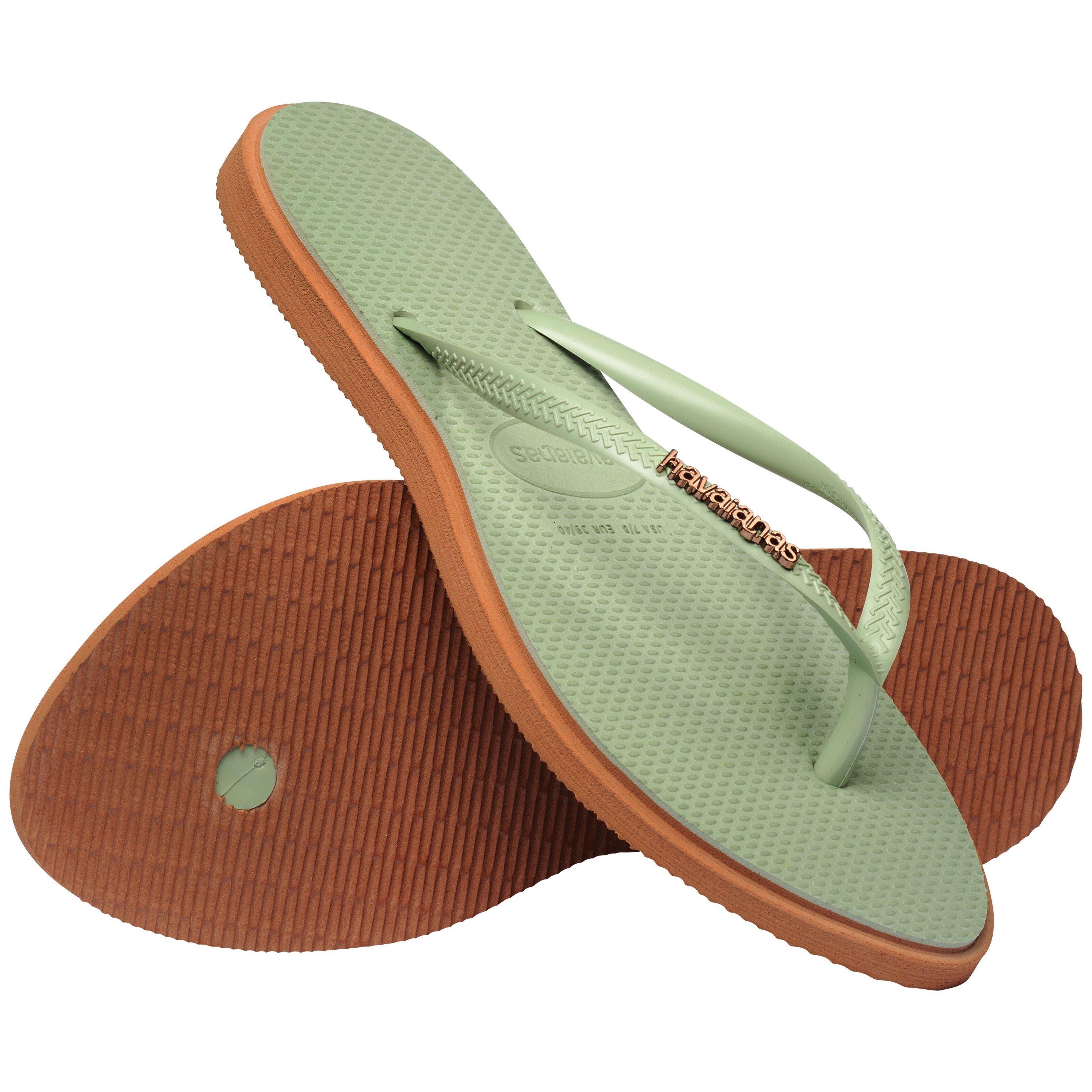 Rust/Green - Havaianas - Women's Slim Point Flip Flops - 4