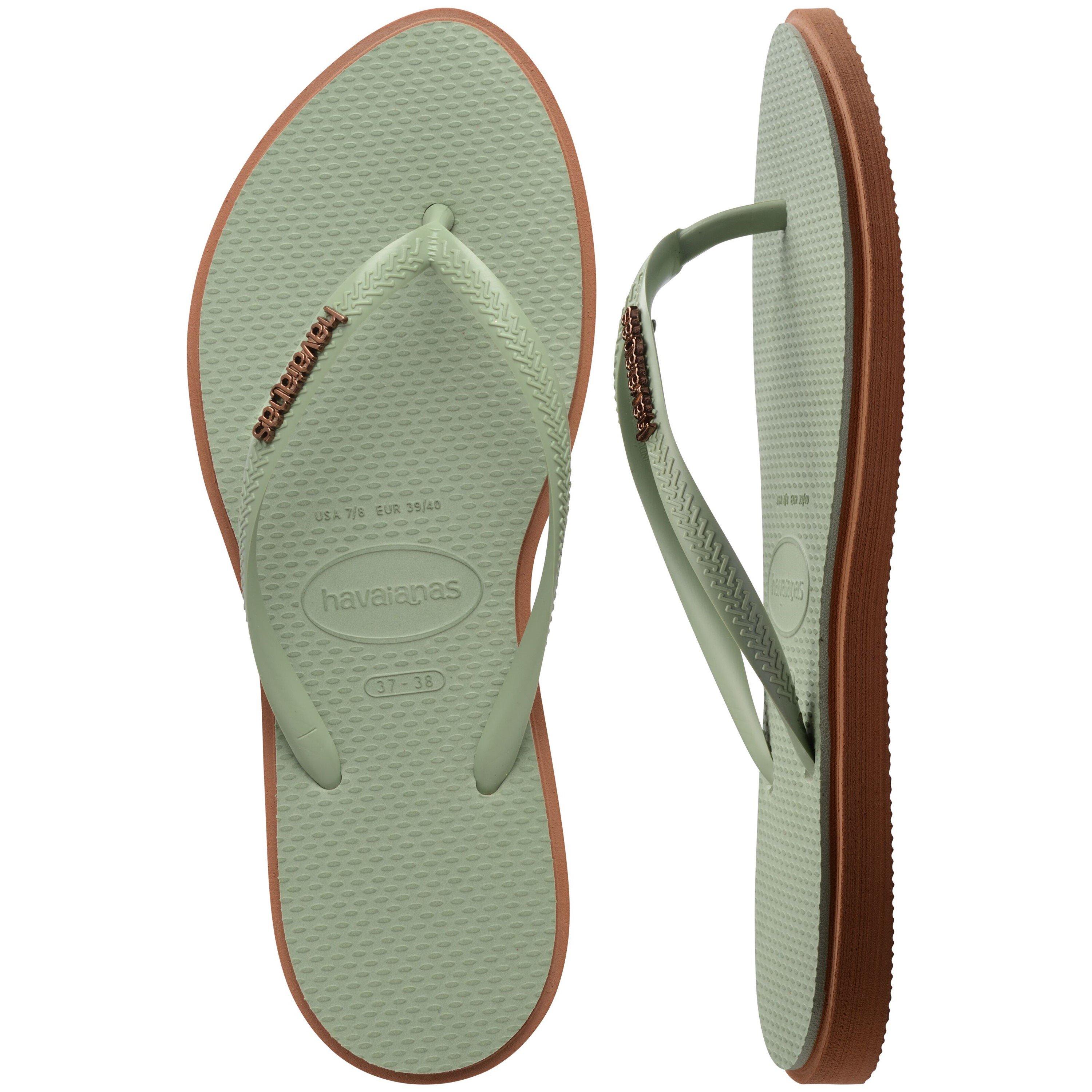 Rust/Green - Havaianas - Women's Slim Point Flip Flops - 5