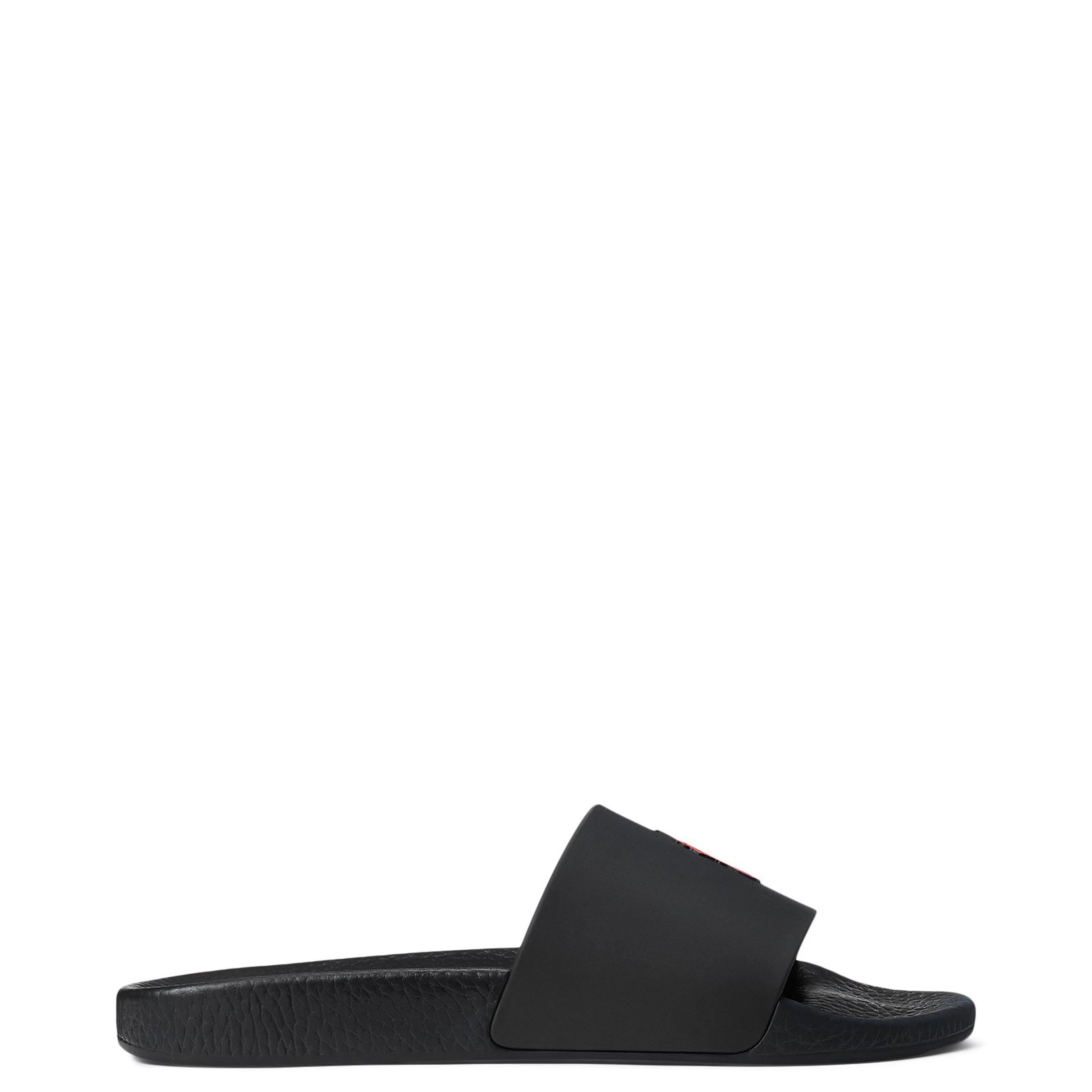 Black/Red - Polo Ralph Lauren - Signature Pony Sliders - 1