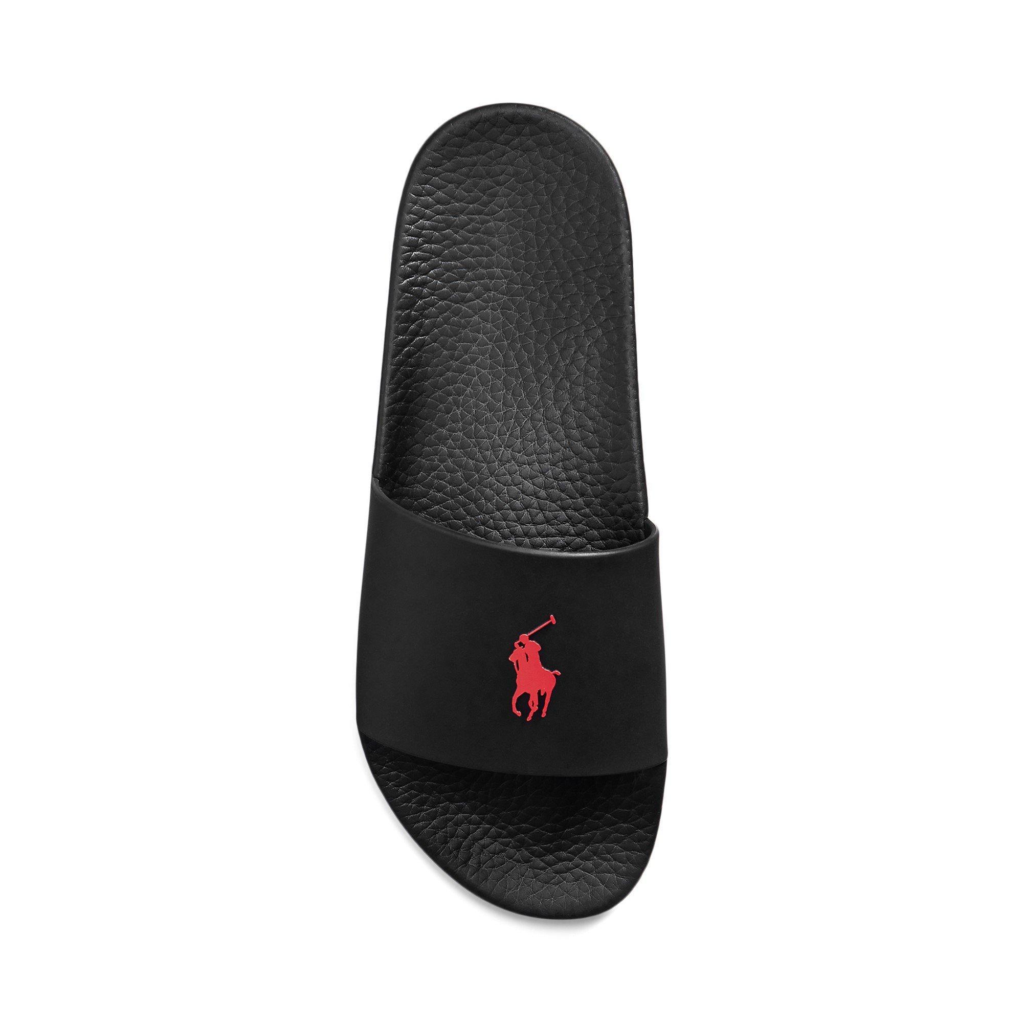 Black/Red - Polo Ralph Lauren - Signature Pony Sliders - 4