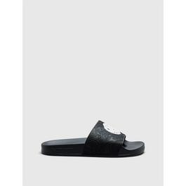 Pretty Green PG Okala Embossed Pool Sliders