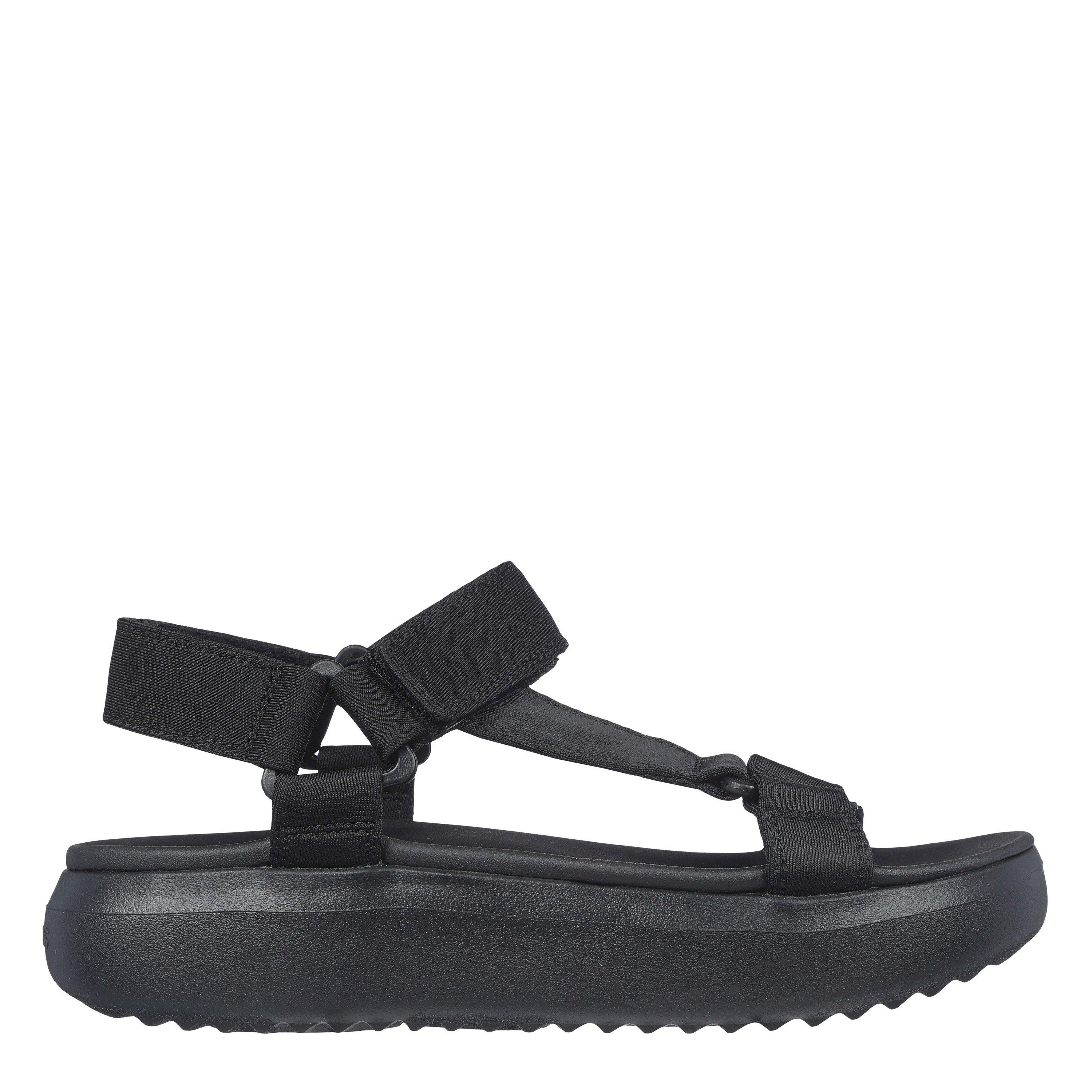 Black/Black - Skechers - Pop Ups 3.0 Flat Sandals Womens - 1