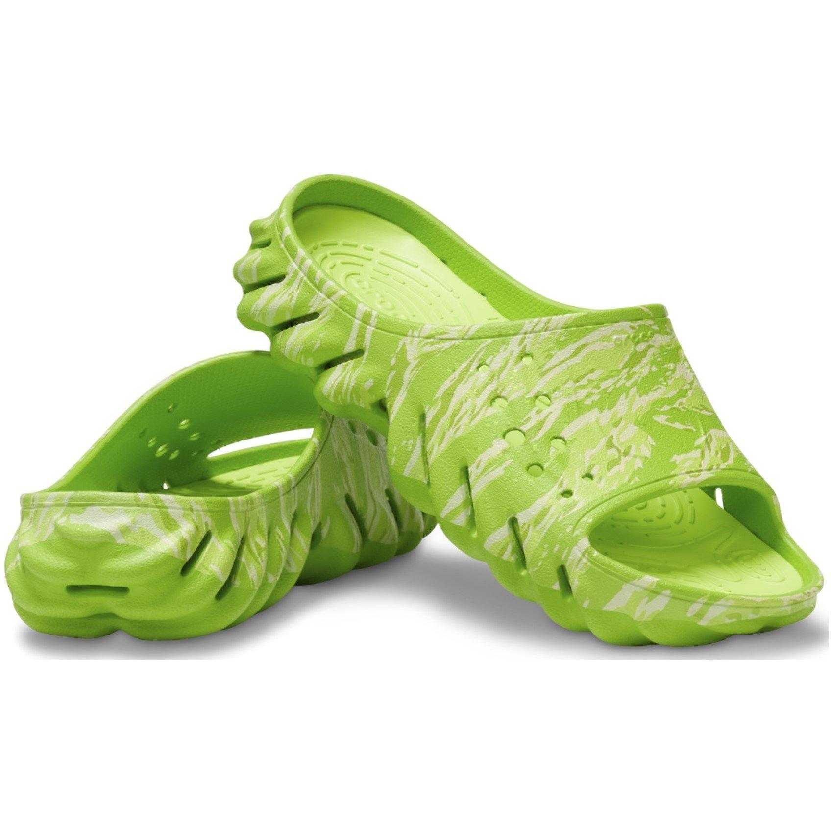 Limeade/Multi - Crocs - Unisex Adults Echo Tiger Slider - 2