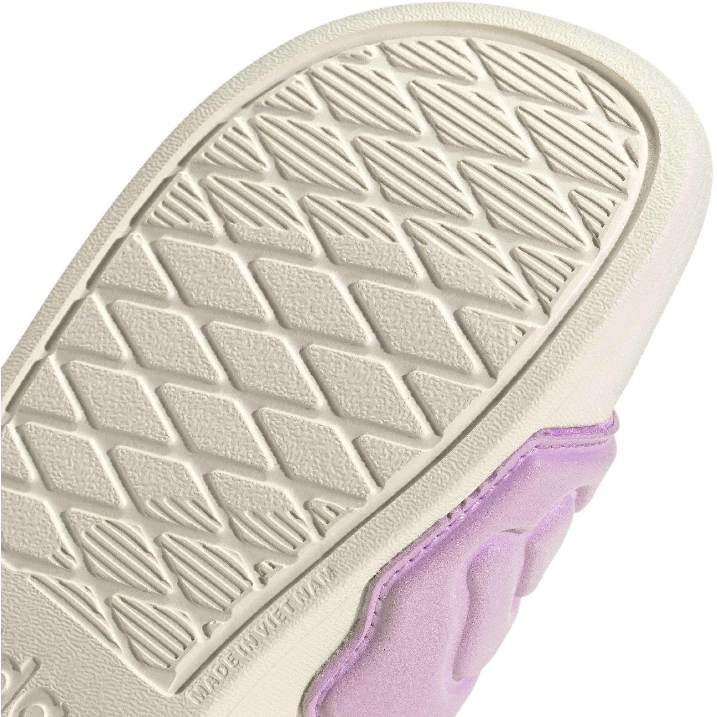 Off White/Purpl - adidas - Kids' Adilette Estrap 2.0 Sports Sandal - 8