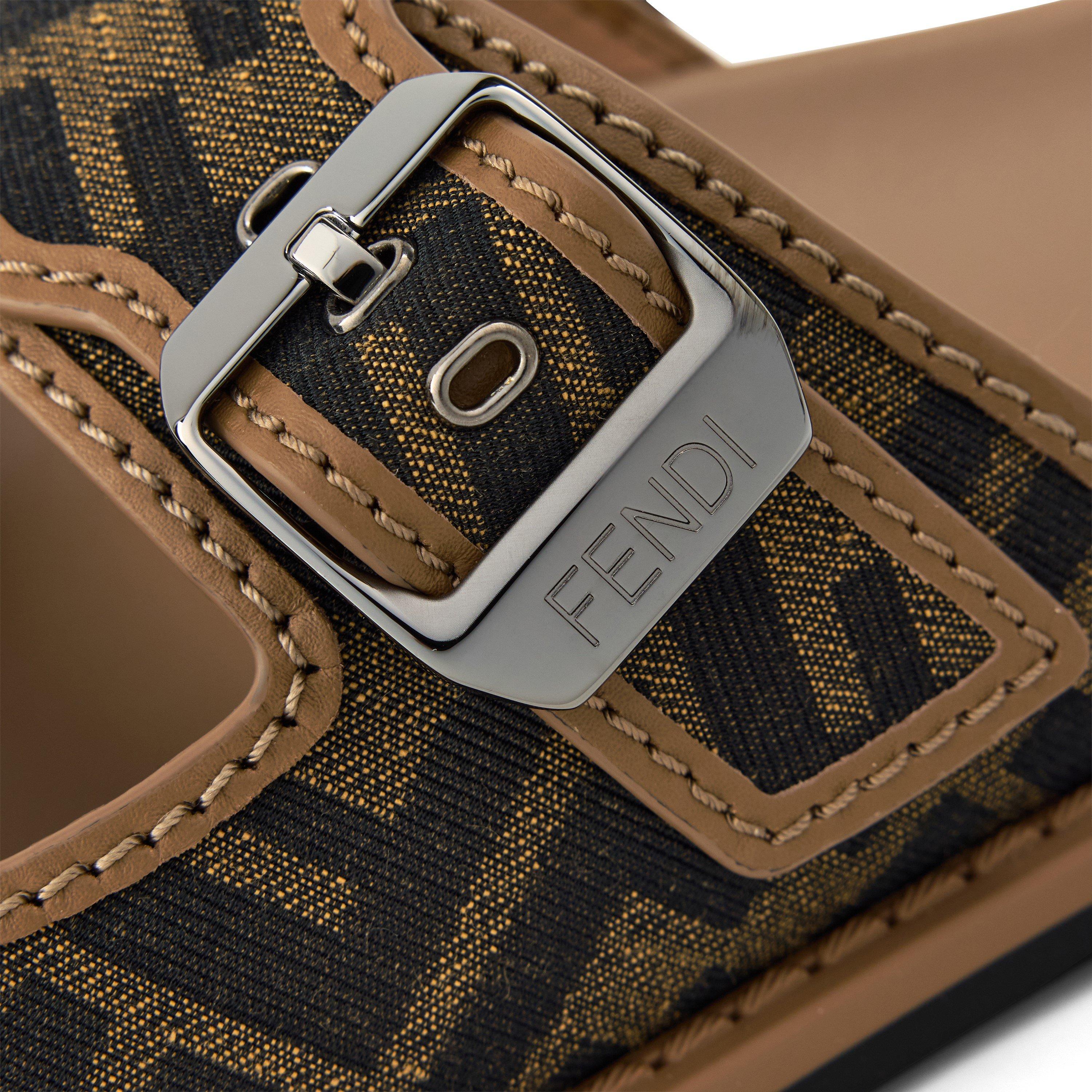 Tobacco - Fendi - Men's FF Flat Sandals - 3