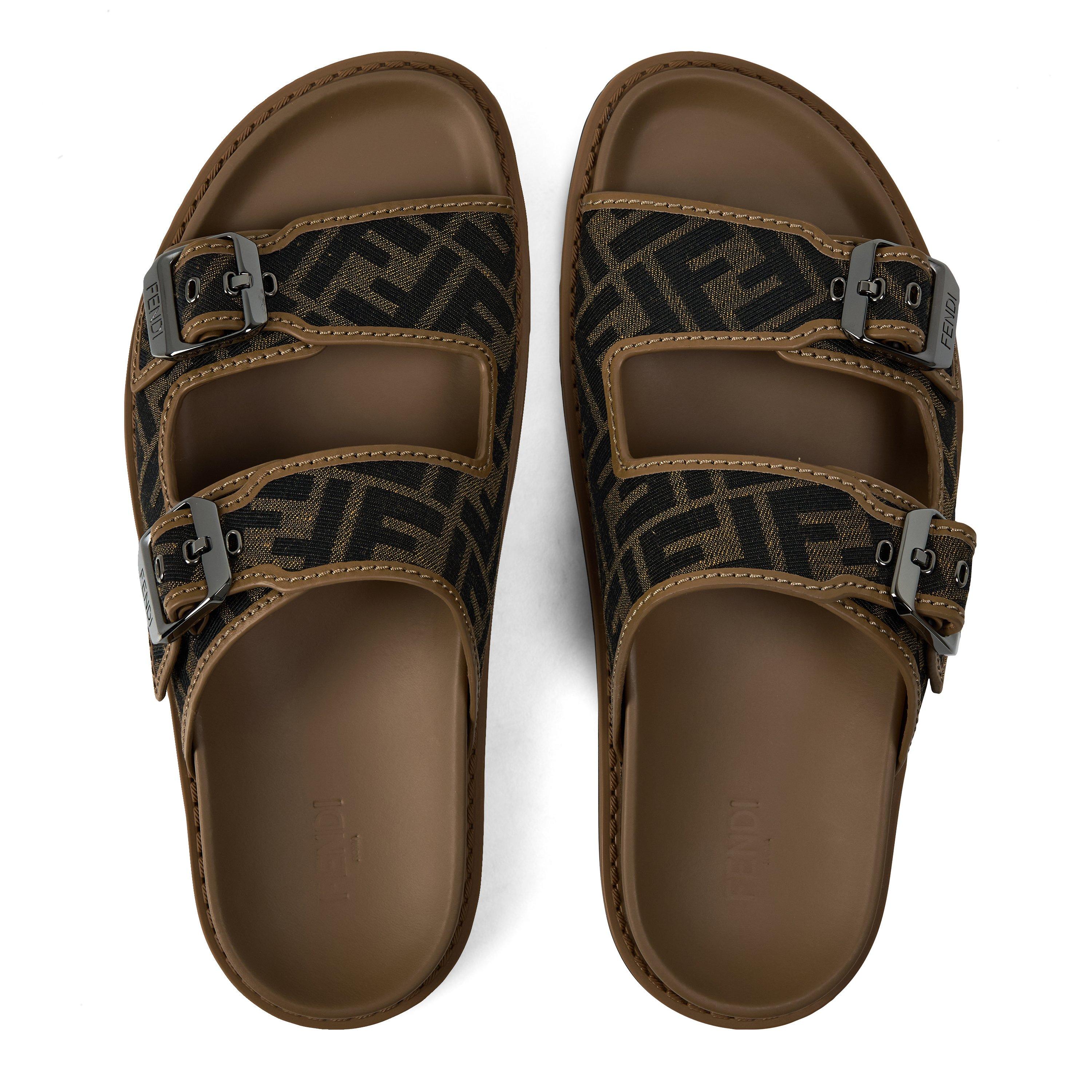 Tobacco - Fendi - Men's FF Flat Sandals - 4