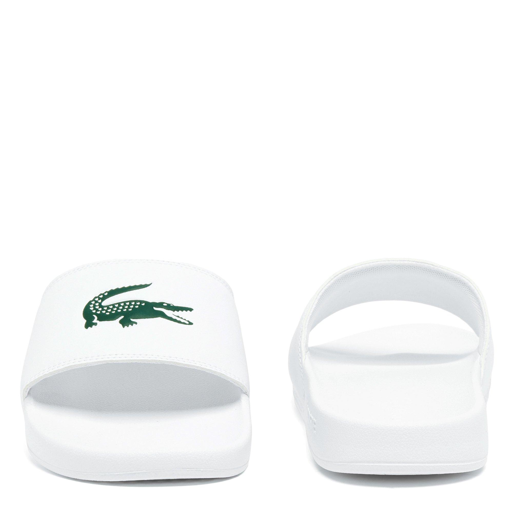 WHT/GRN - Lacoste - Pool Sliders - 3