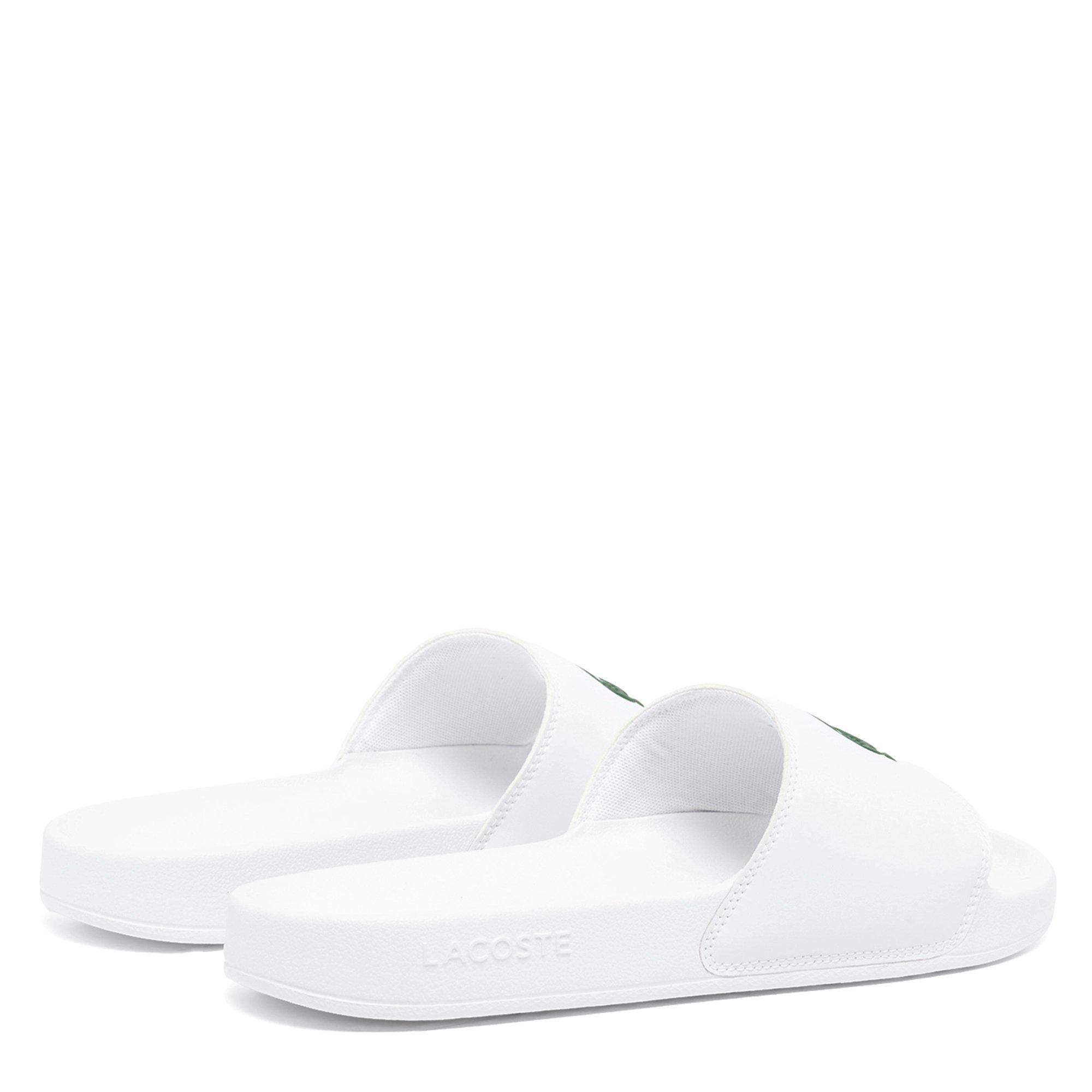 WHT/GRN - Lacoste - Pool Sliders - 5