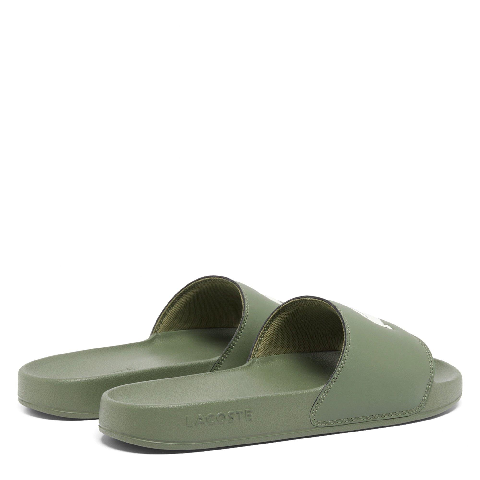 KHK/WHT - Lacoste - Men's Pool Sliders - 5