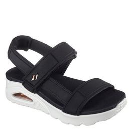 Skechers Skechers T-Strap Debossed Adjustable Sling B Flat Sandals Womens