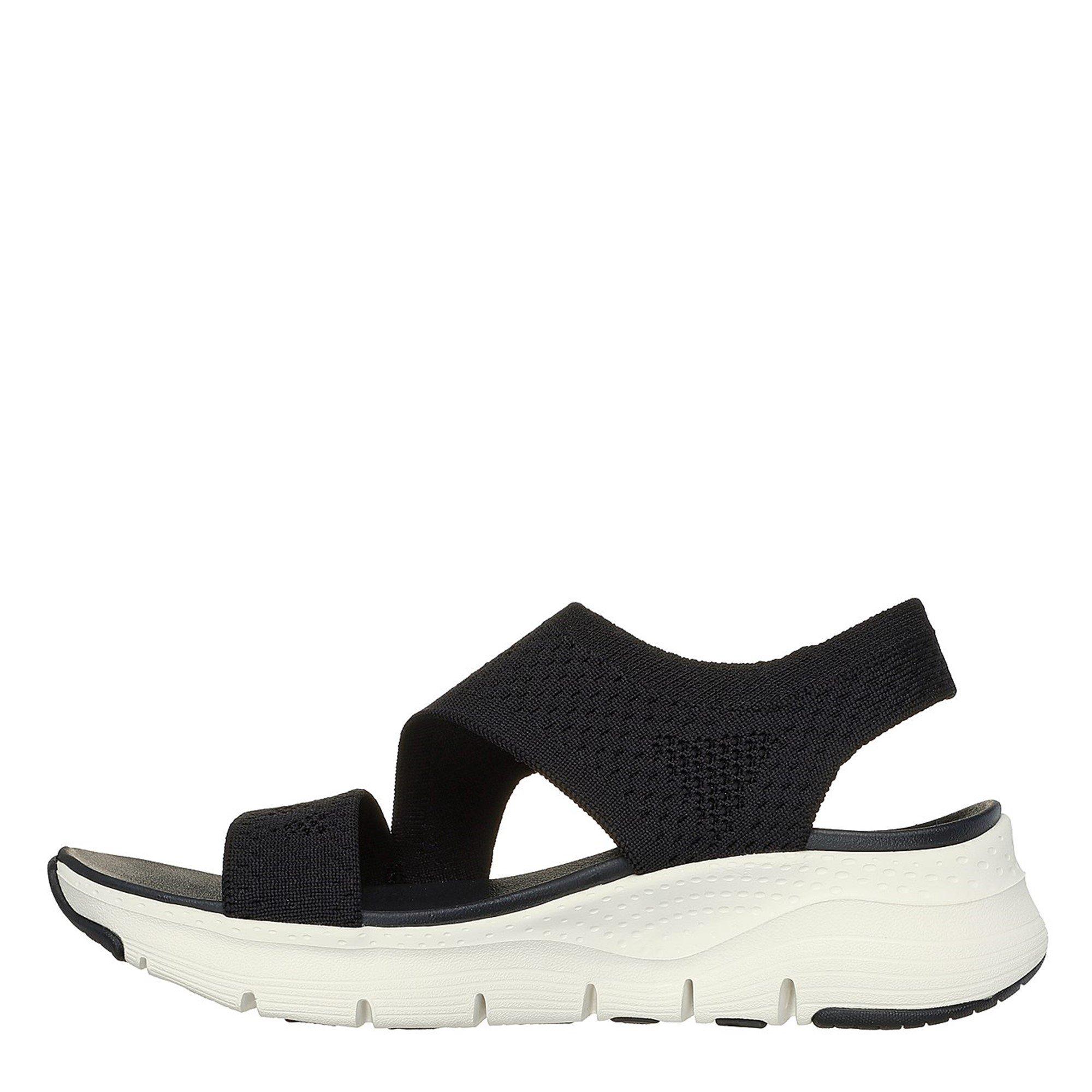 Preto - Skechers - Arch Fit Flat Sandals Womens - 2