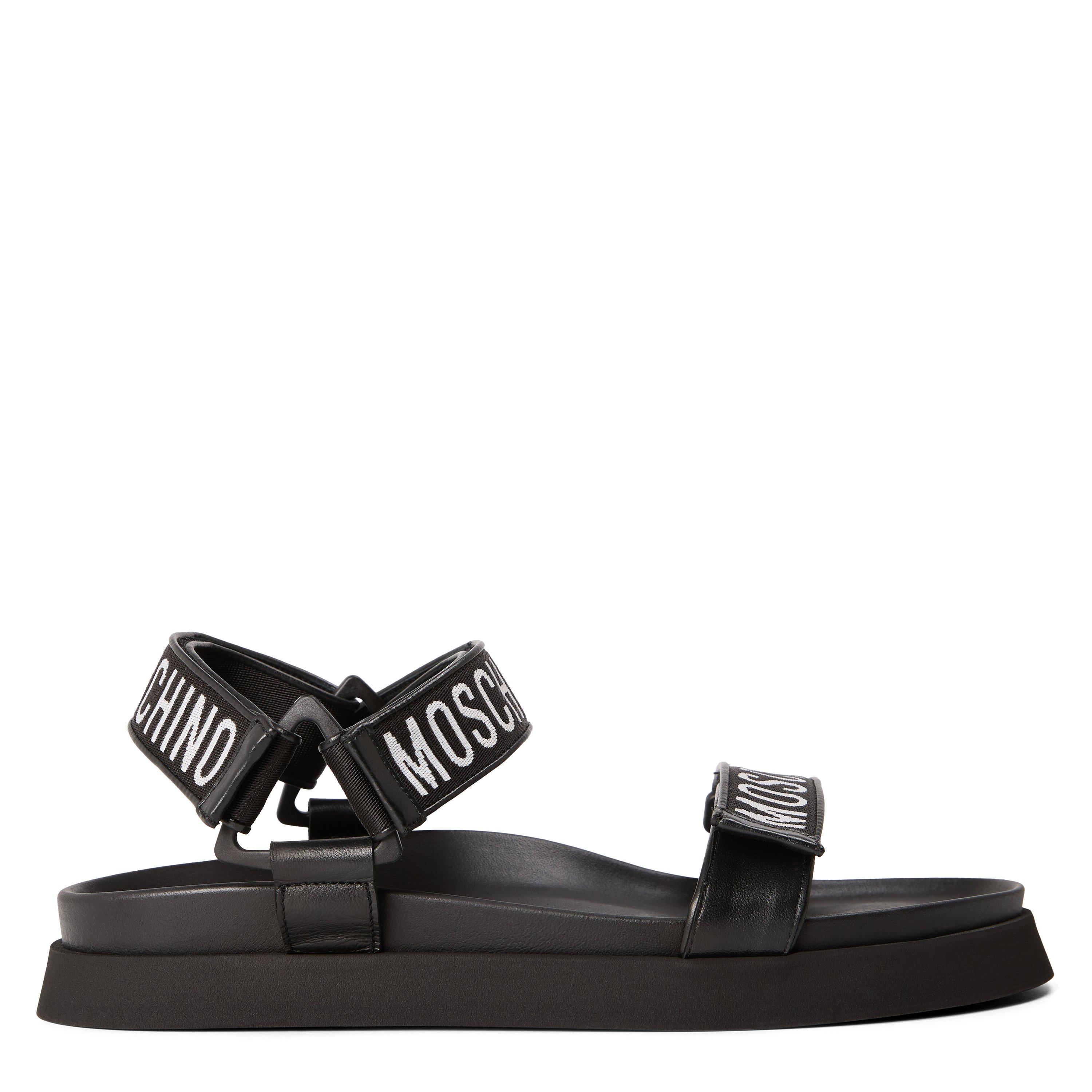 Moschino Men's Flat Sandals - Black - Size 9 (43)
