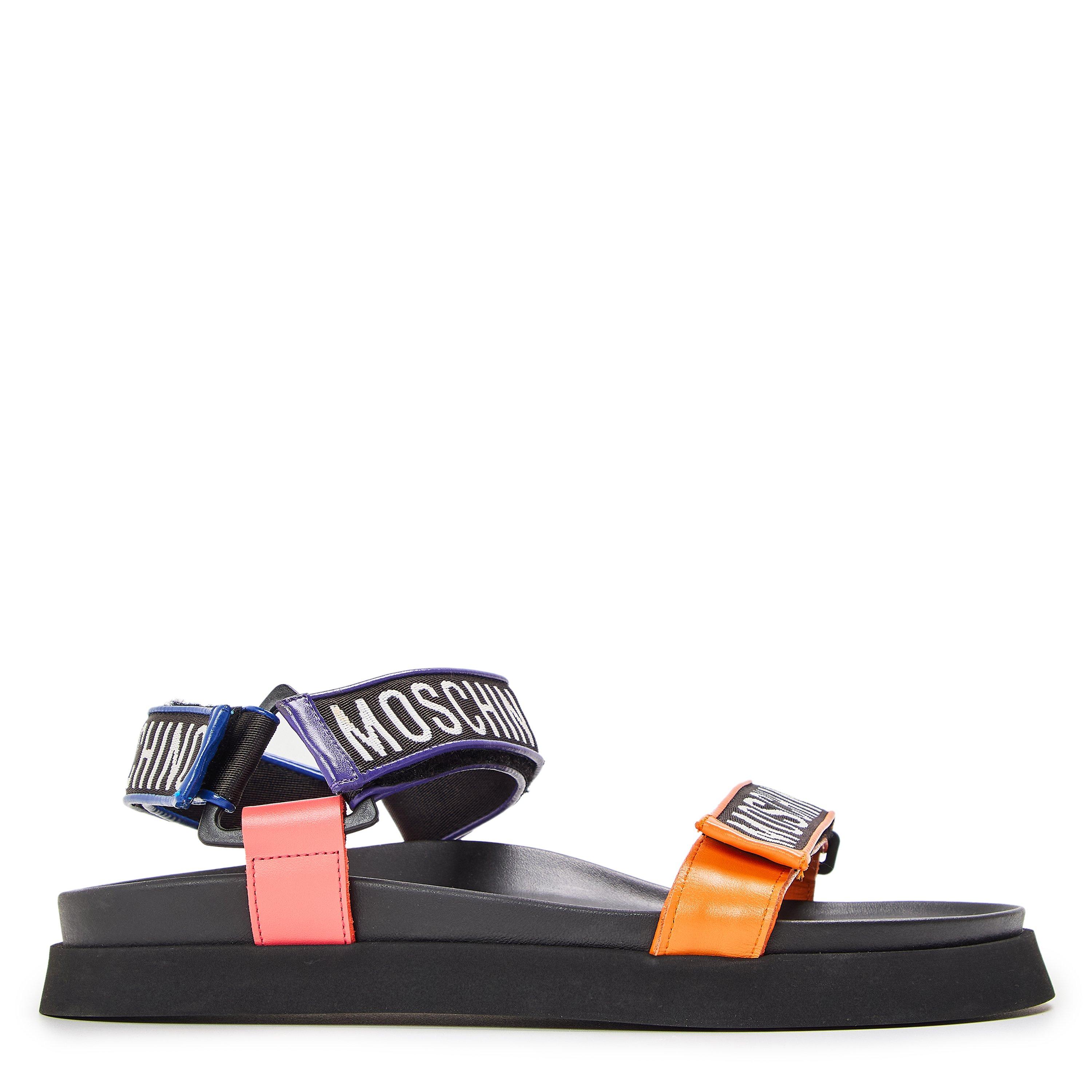 Moschino Men's Flat Sandals - Black - Size 9 (43)
