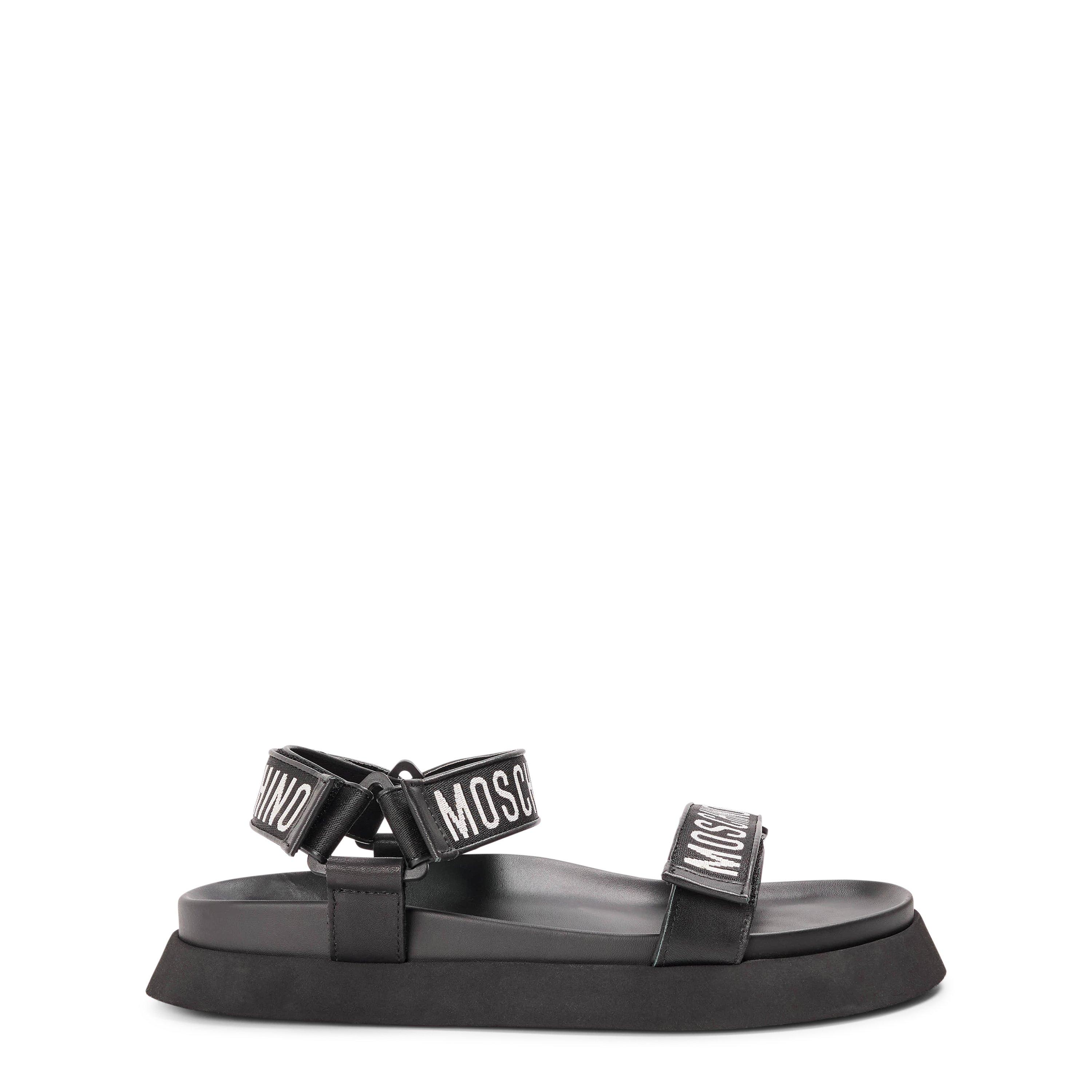 Moschino Men's Flat Sandals - Black - Size 9 (43)