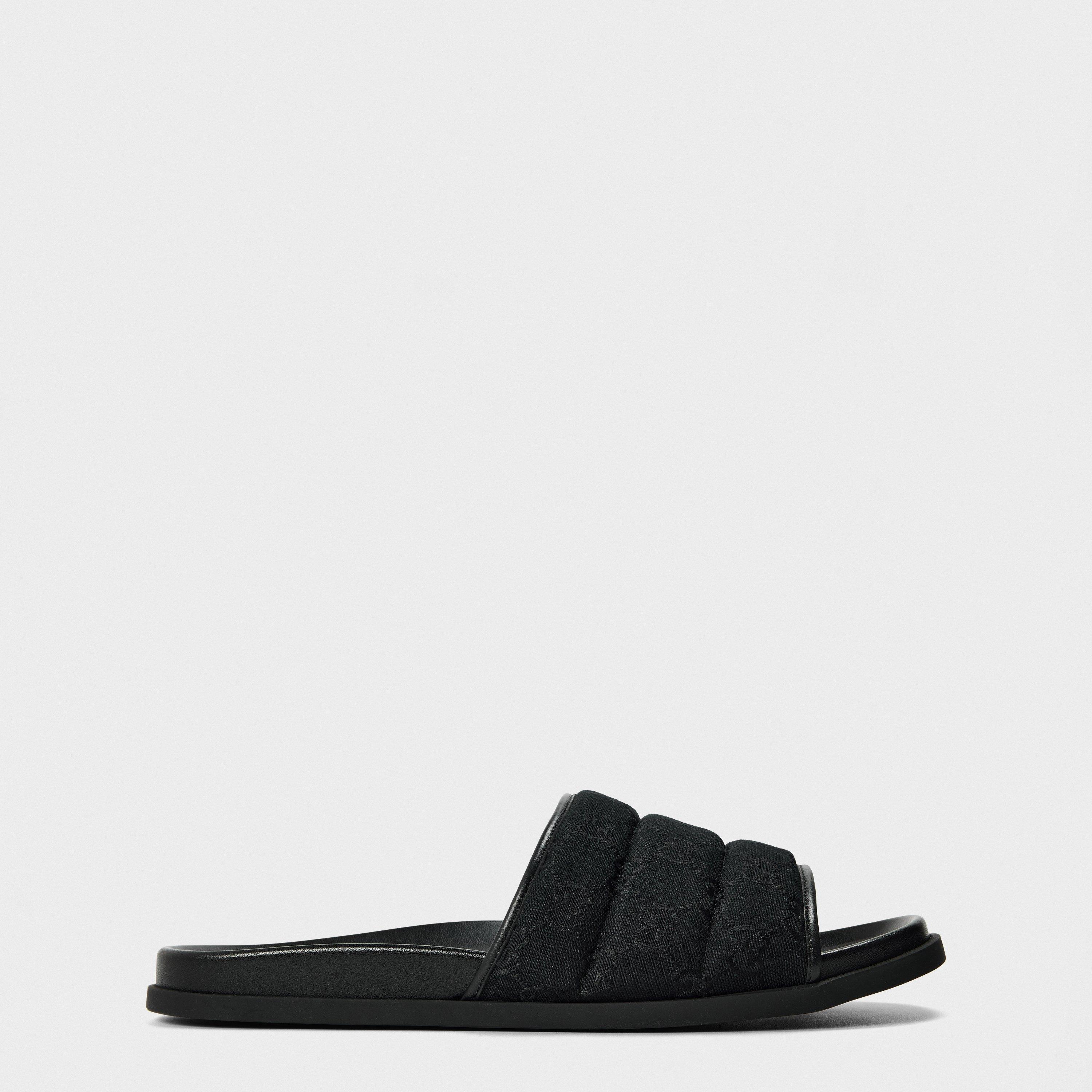 Gucci Men's Flat Sandals - Black - Size 7 (41)