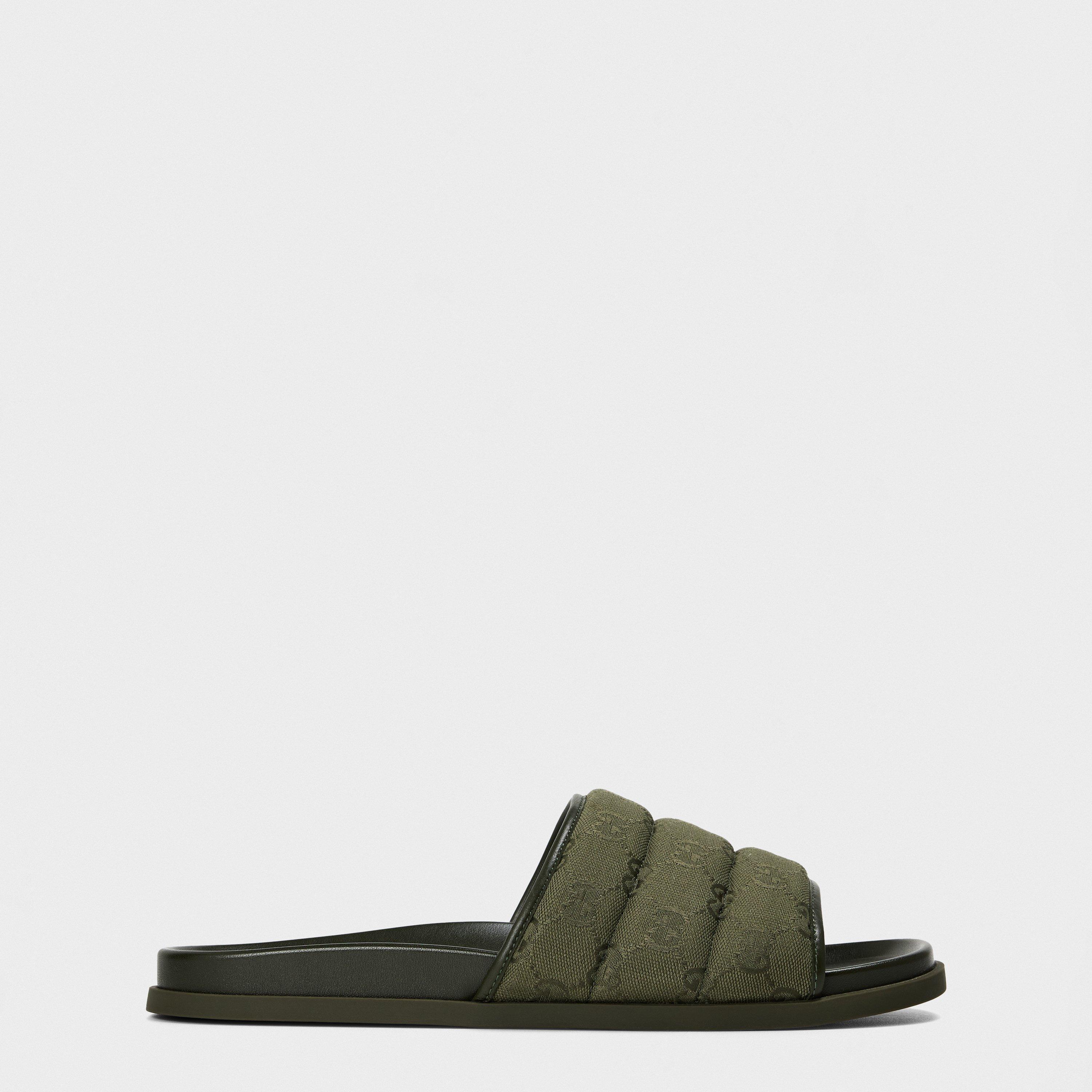 Gucci Men's Flat Sandals - Khaki - Size 11 (45)