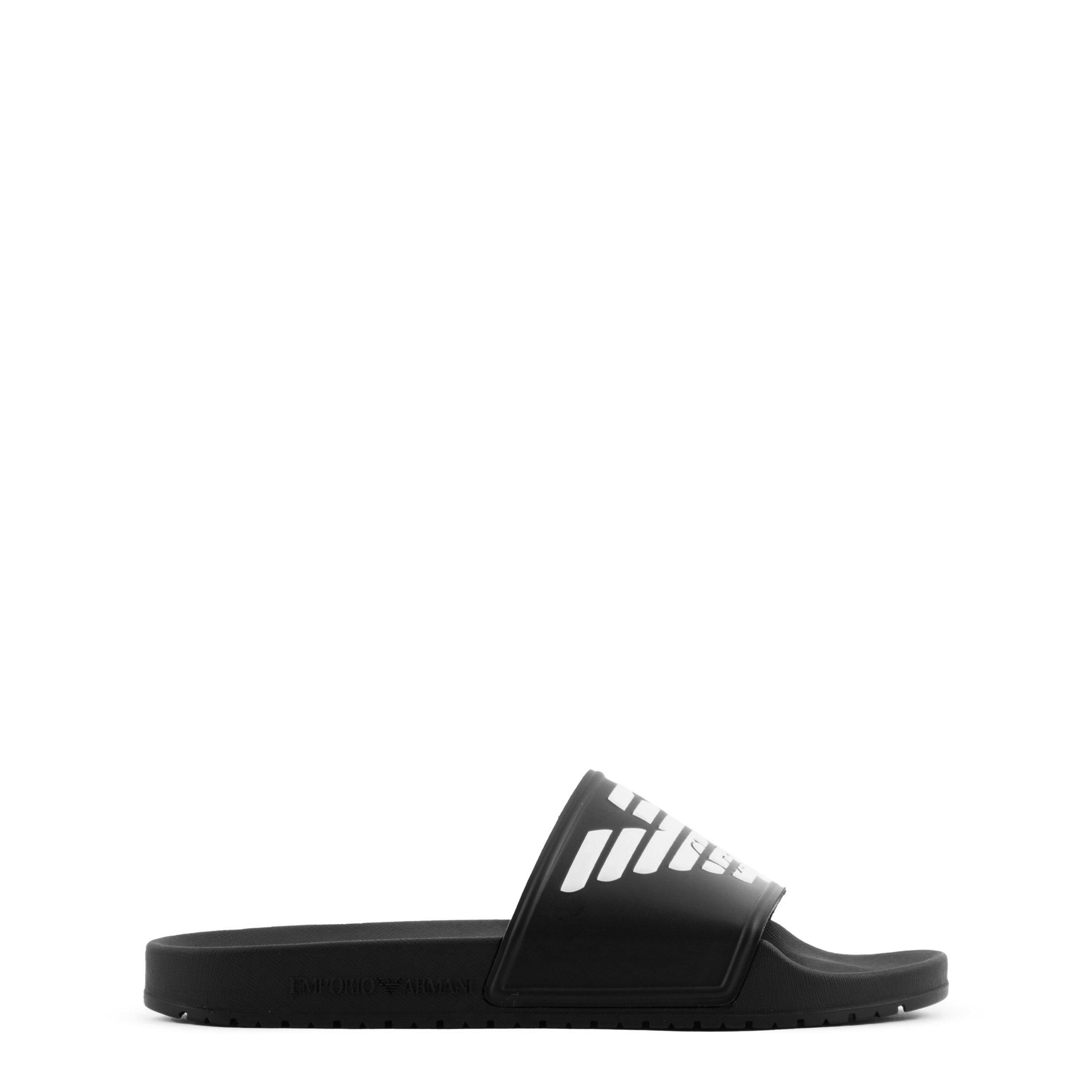 Black/WhiteA120 - Emporio Armani - Men's Pool Sliders - 1