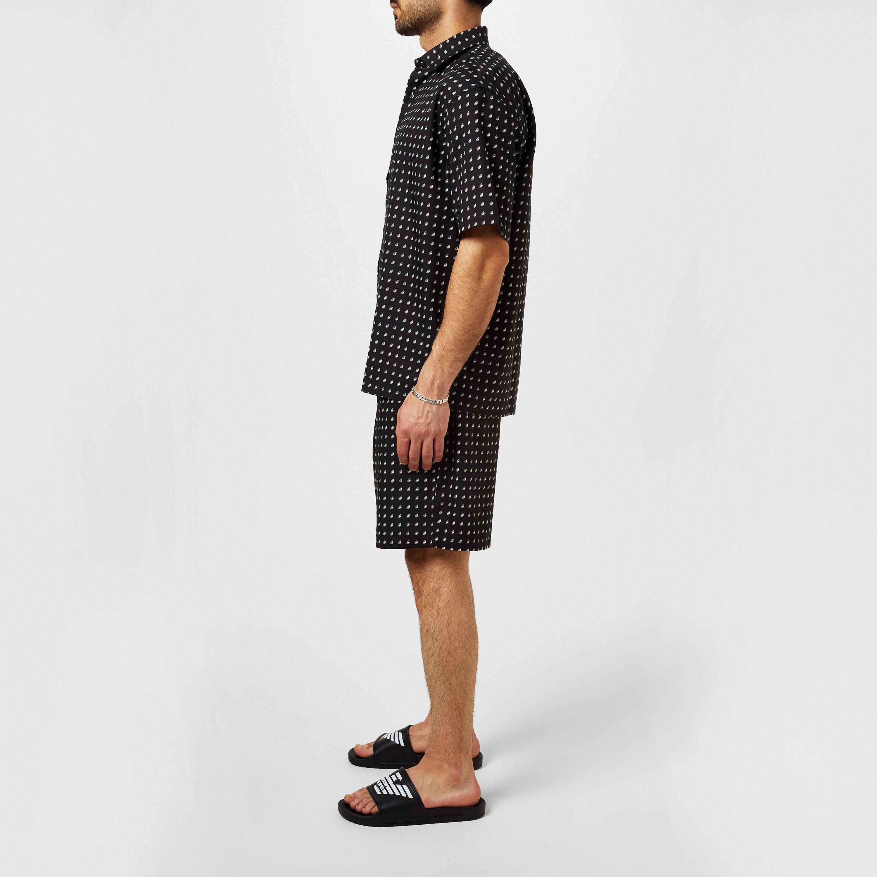 Black/WhiteA120 - Emporio Armani - Men's Pool Sliders - 12