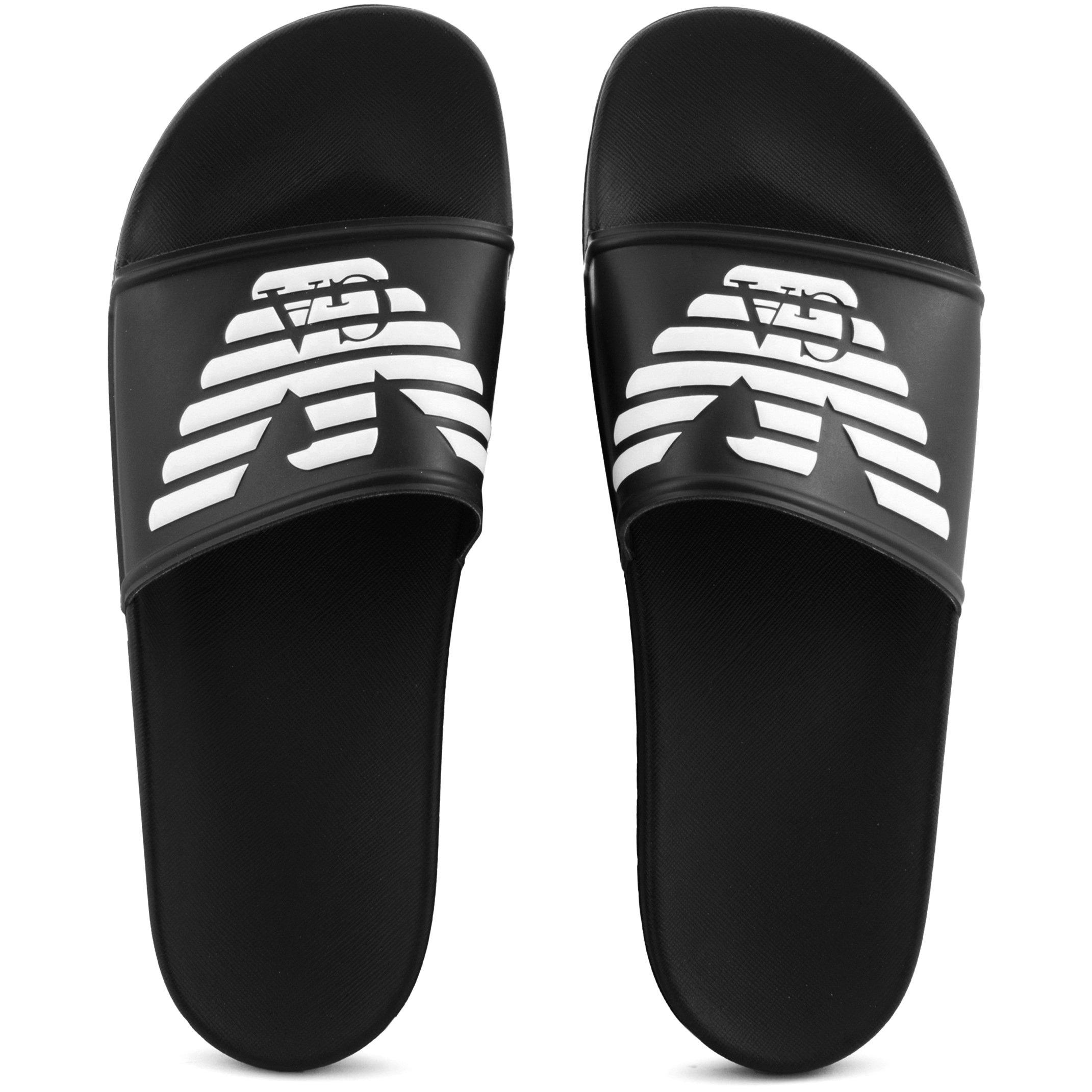 Black/WhiteA120 - Emporio Armani - Men's Pool Sliders - 5