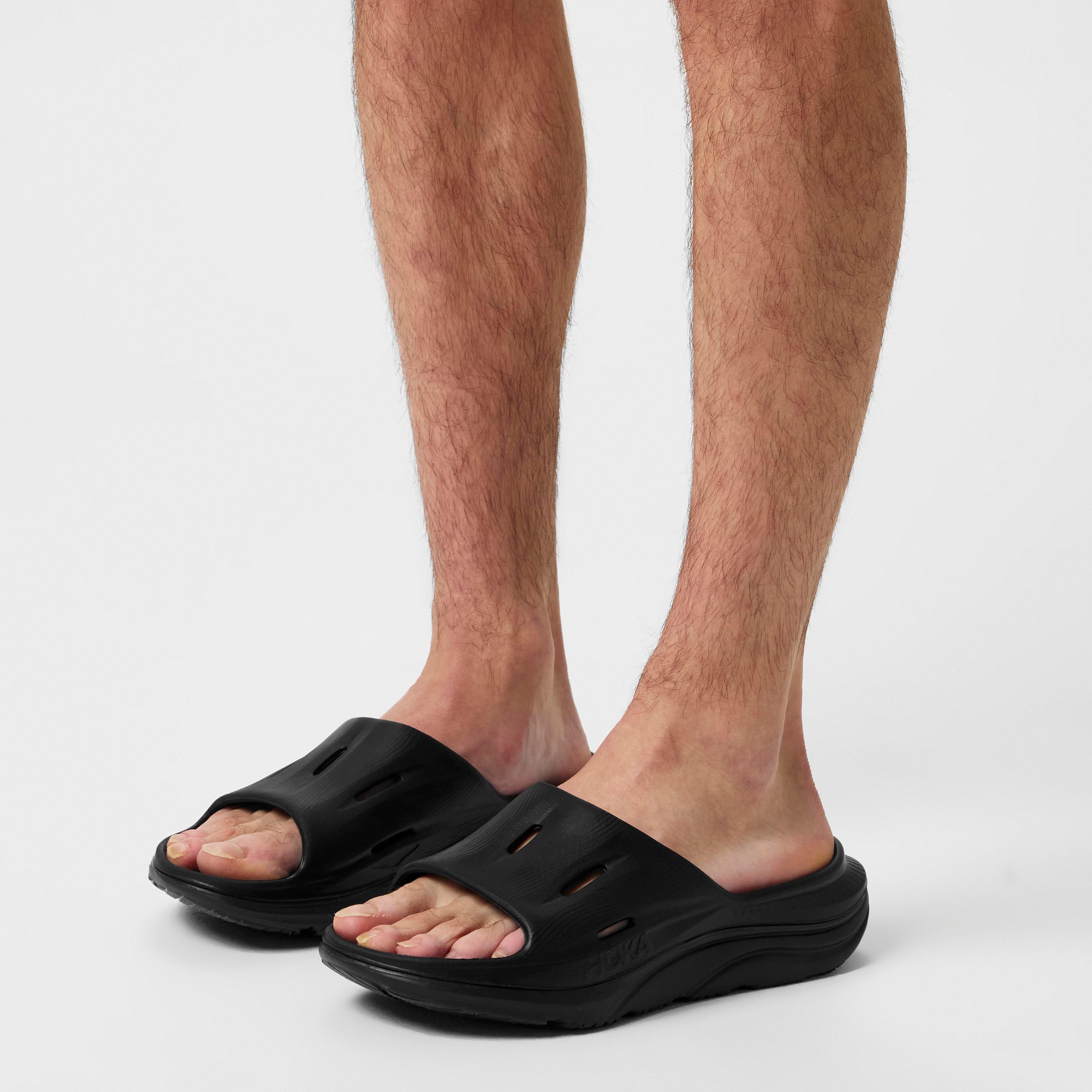 Black/Black - Hoka - Ora Recovery Slide - 2