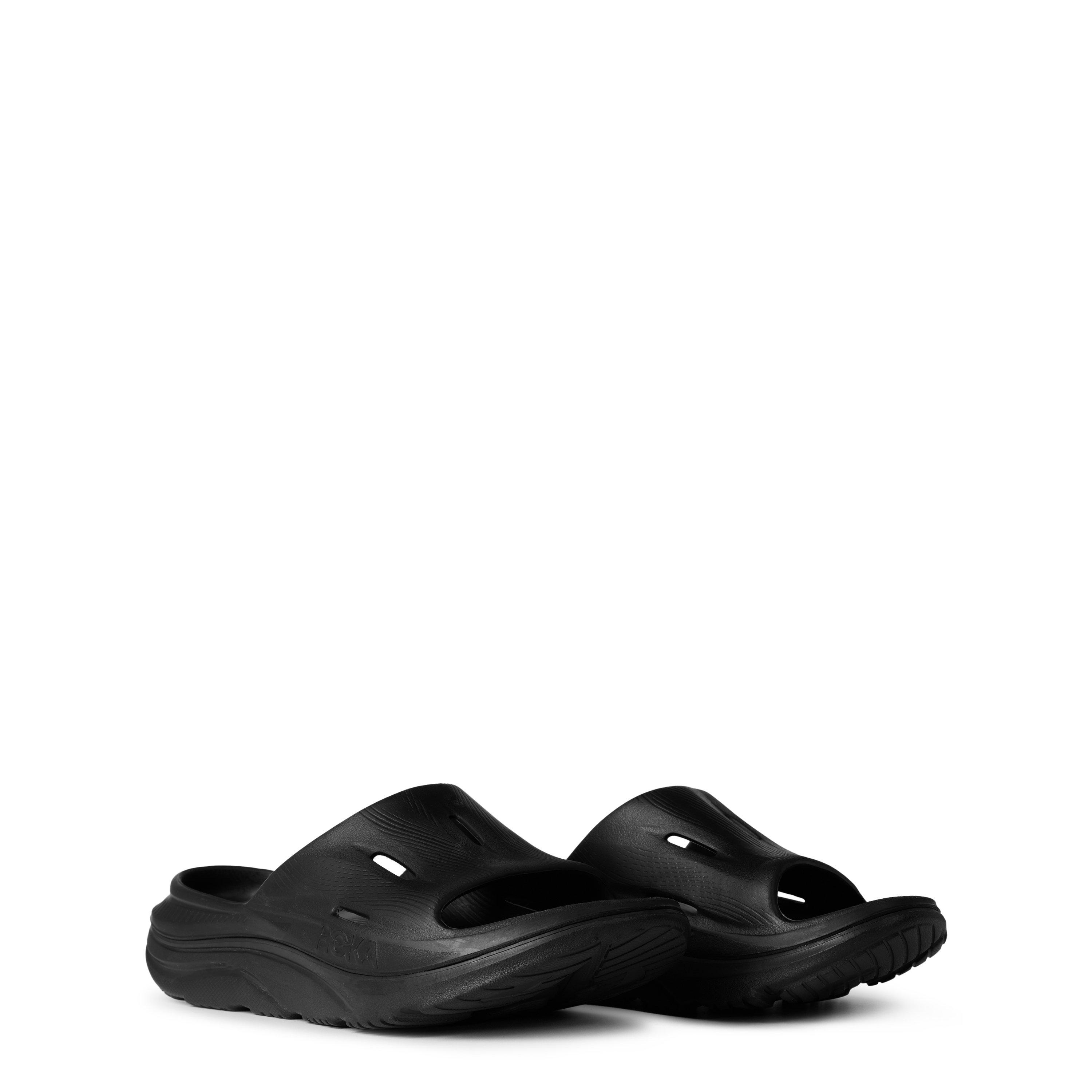 Black/Black - Hoka - Ora Recovery Slide - 4