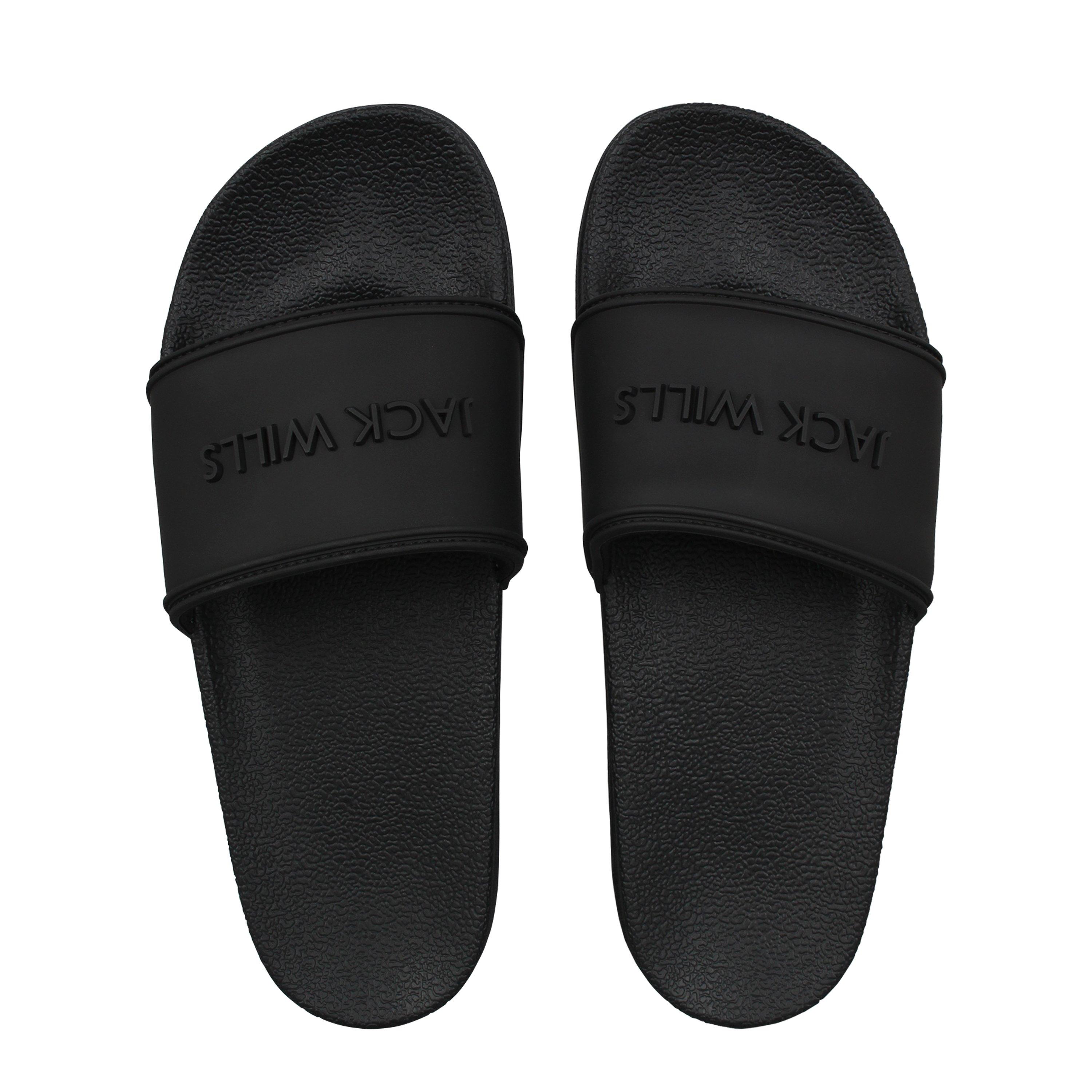 Black - Jack Wills - Logo Sliders Mens - 5