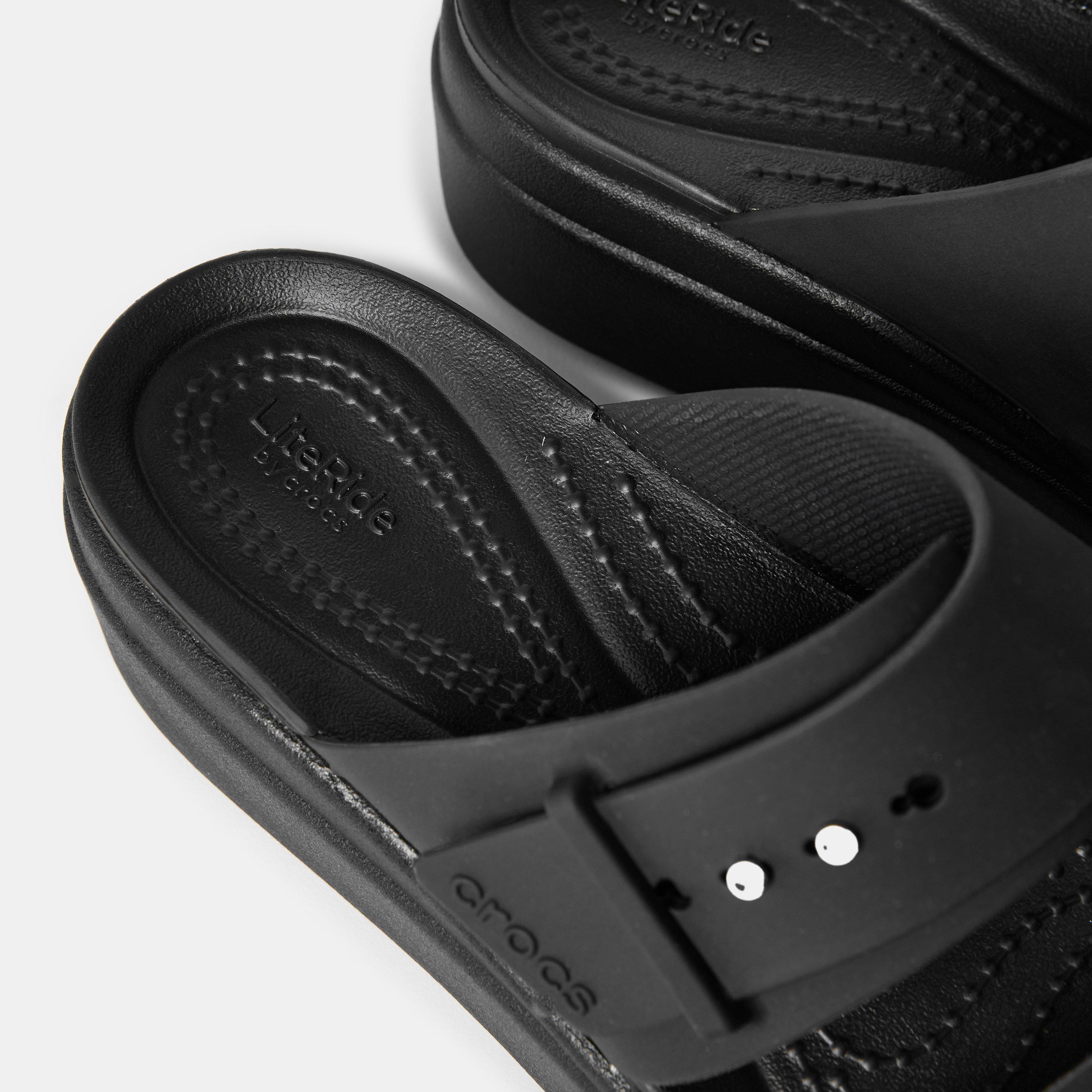 Black - Crocs - Brooklyn Flat Sandals - 3