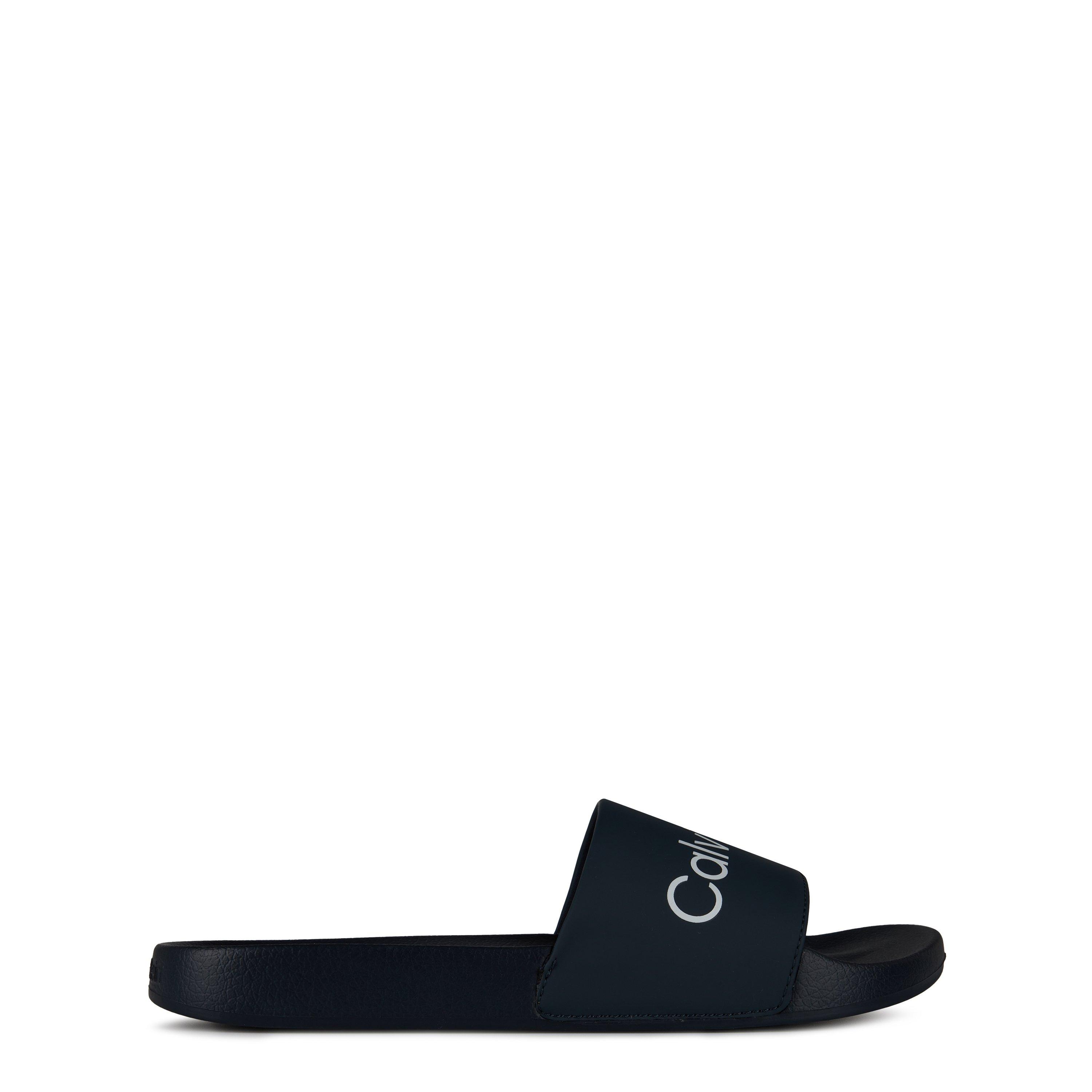 Calvin Klein Men's Pool Logo Sliders - Navy/White - 11 (45)