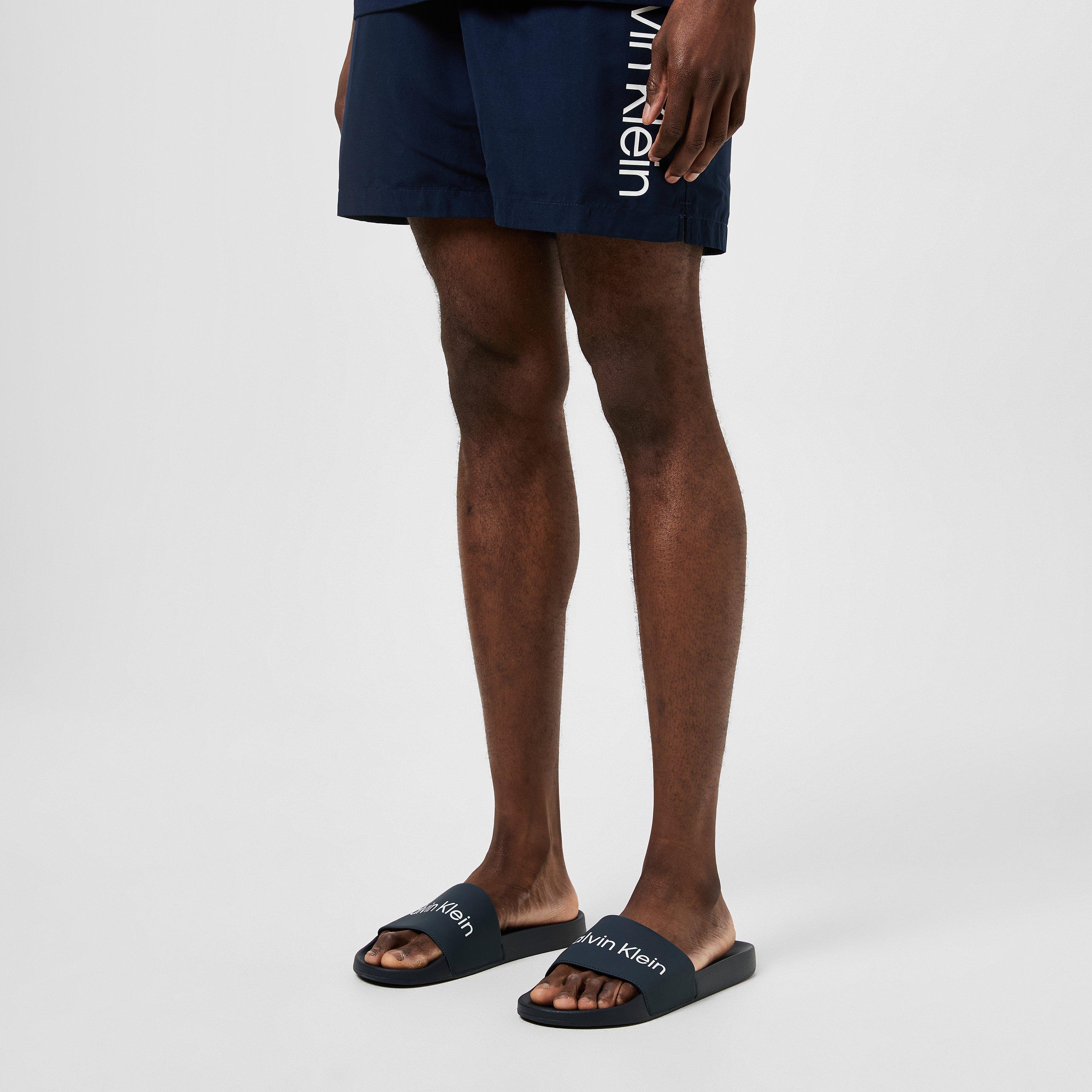 Navy/White - Calvin Klein - Pool Logo Sliders - 2