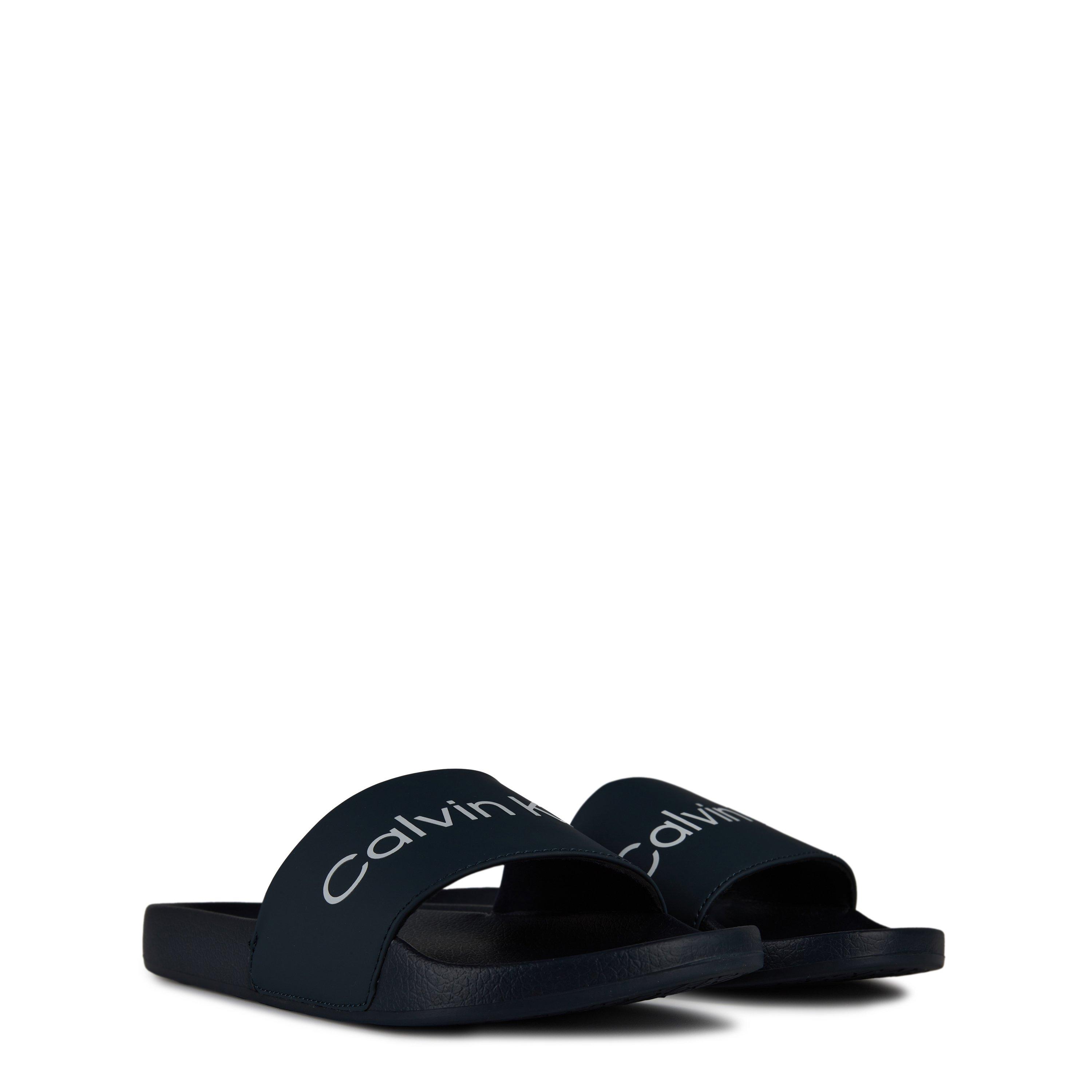 Navy/White - Calvin Klein - Pool Logo Sliders - 4