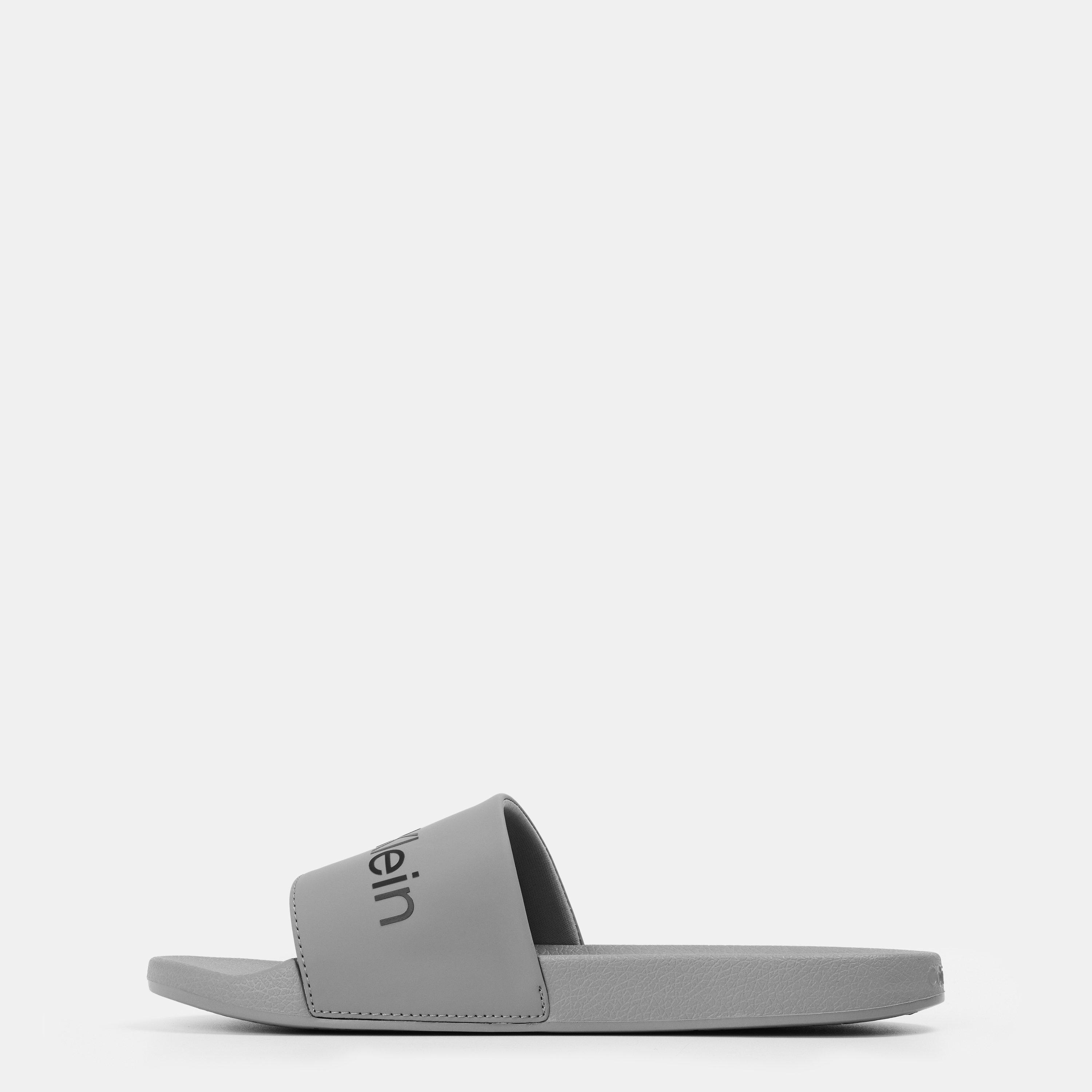Grey/Black - Calvin Klein - Pool Logo Sliders - 2